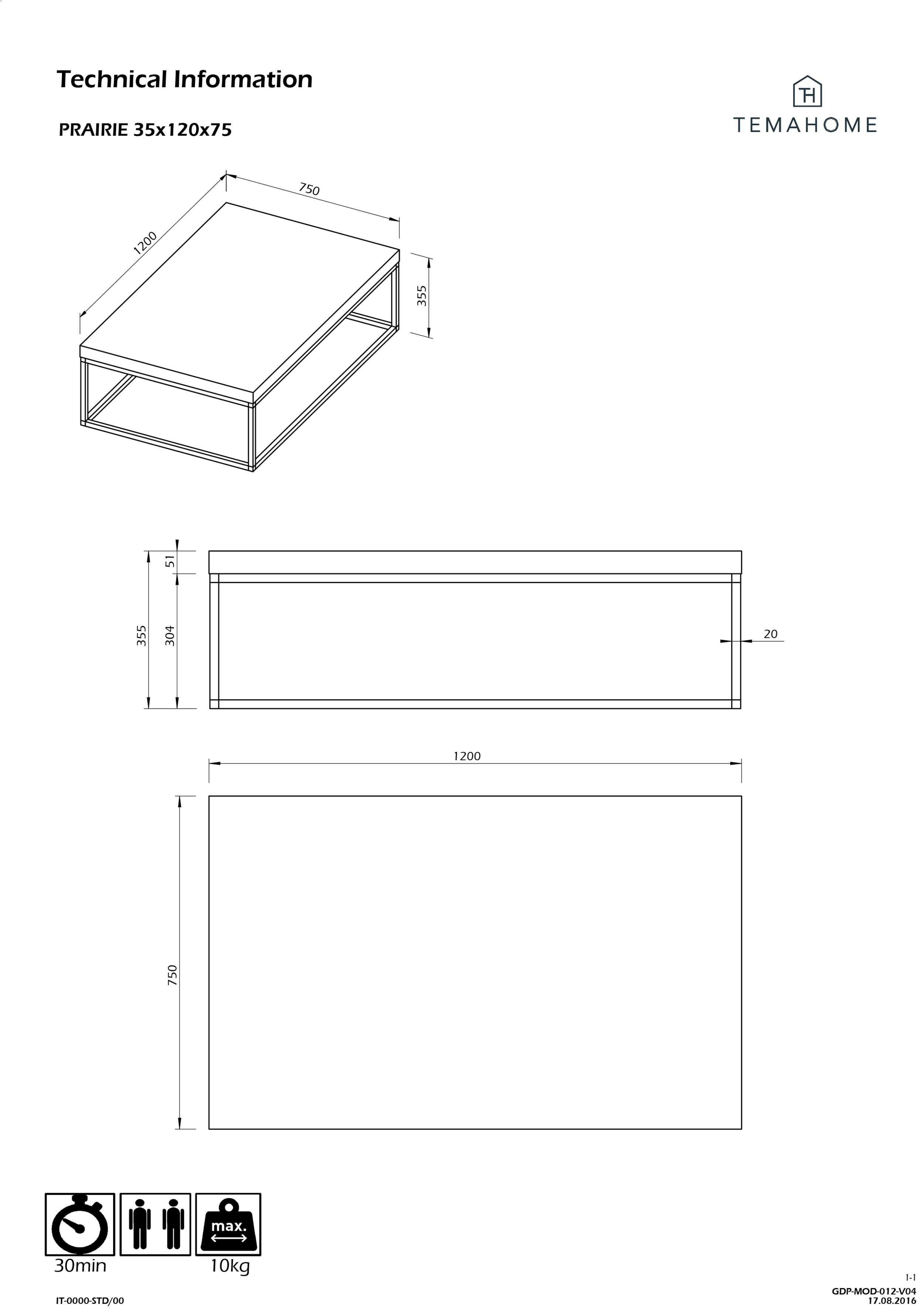 Table basse Prairie - marbre noir/chrome