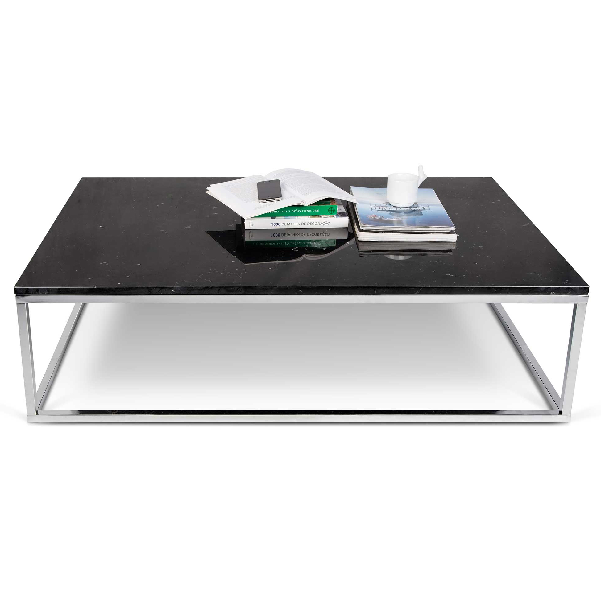 Table basse Prairie - marbre noir/chrome - Image 9