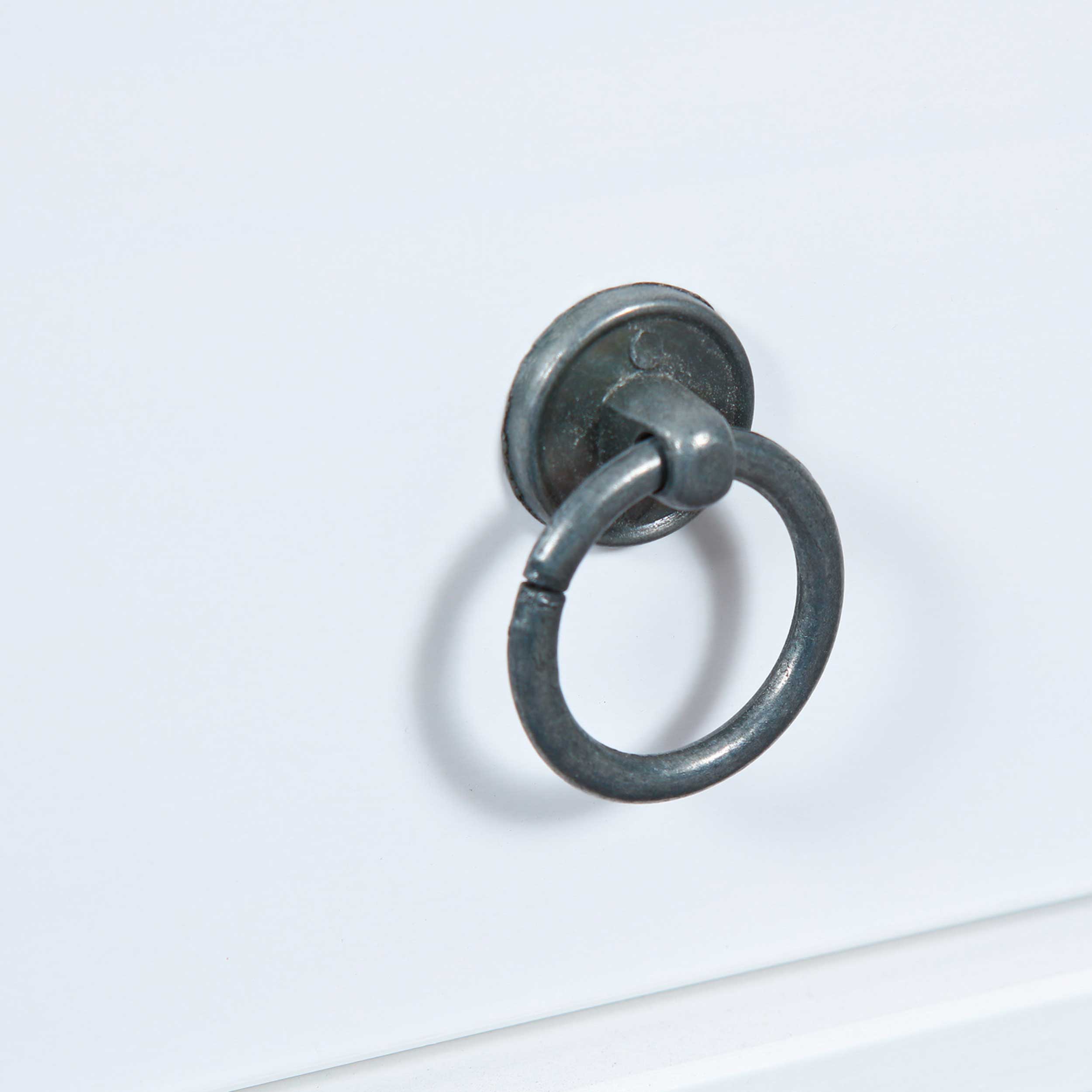 Table basse Provence 115x60 avec 2 tiroirs pin massif - blanc - Image 10