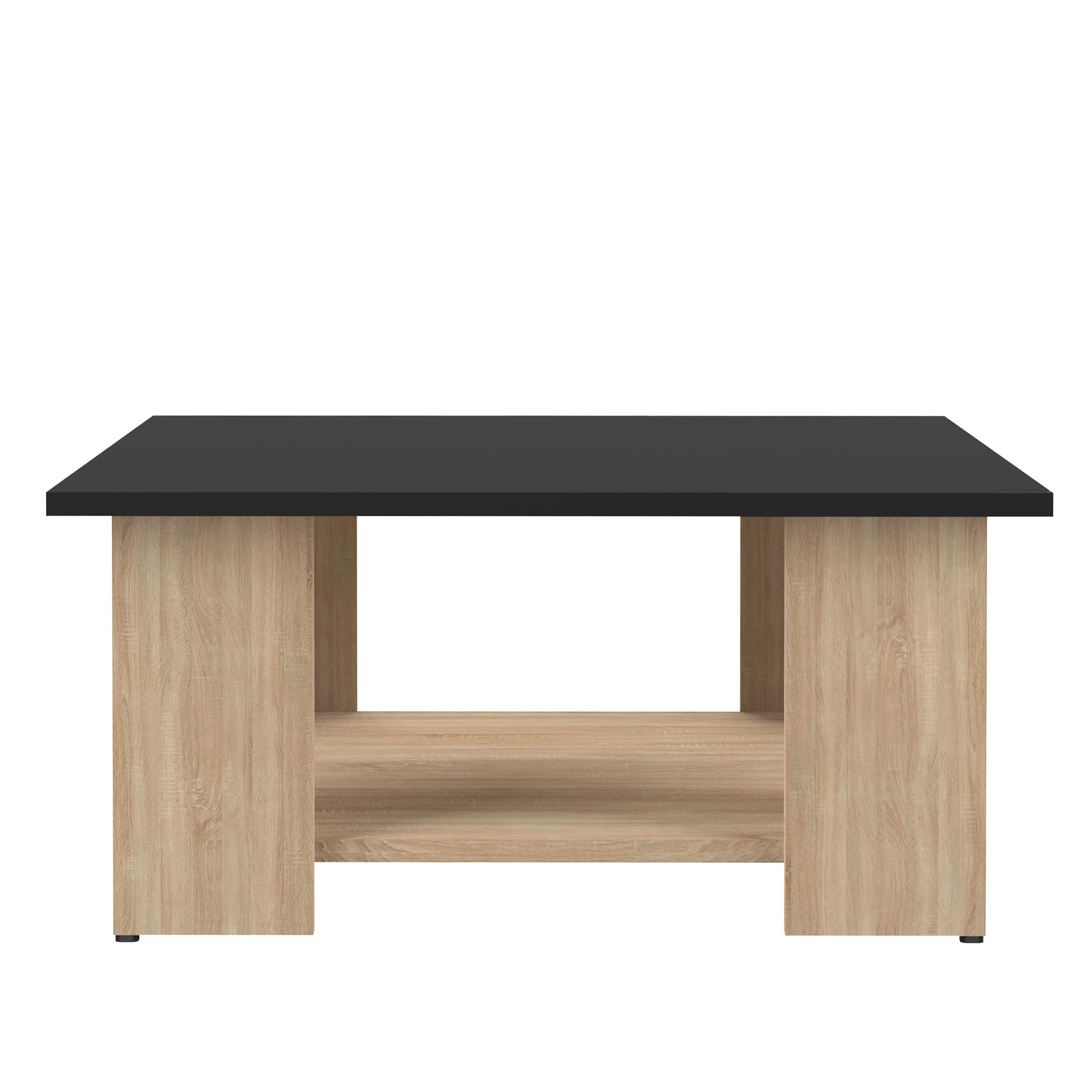 Table basse Sames 67x67 - noir/chêne - Image 4