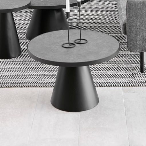 Table basse Sarina ø65cm - noir - Image 1