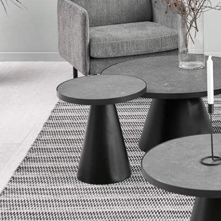 Table basse Sarina ø45cm - noir