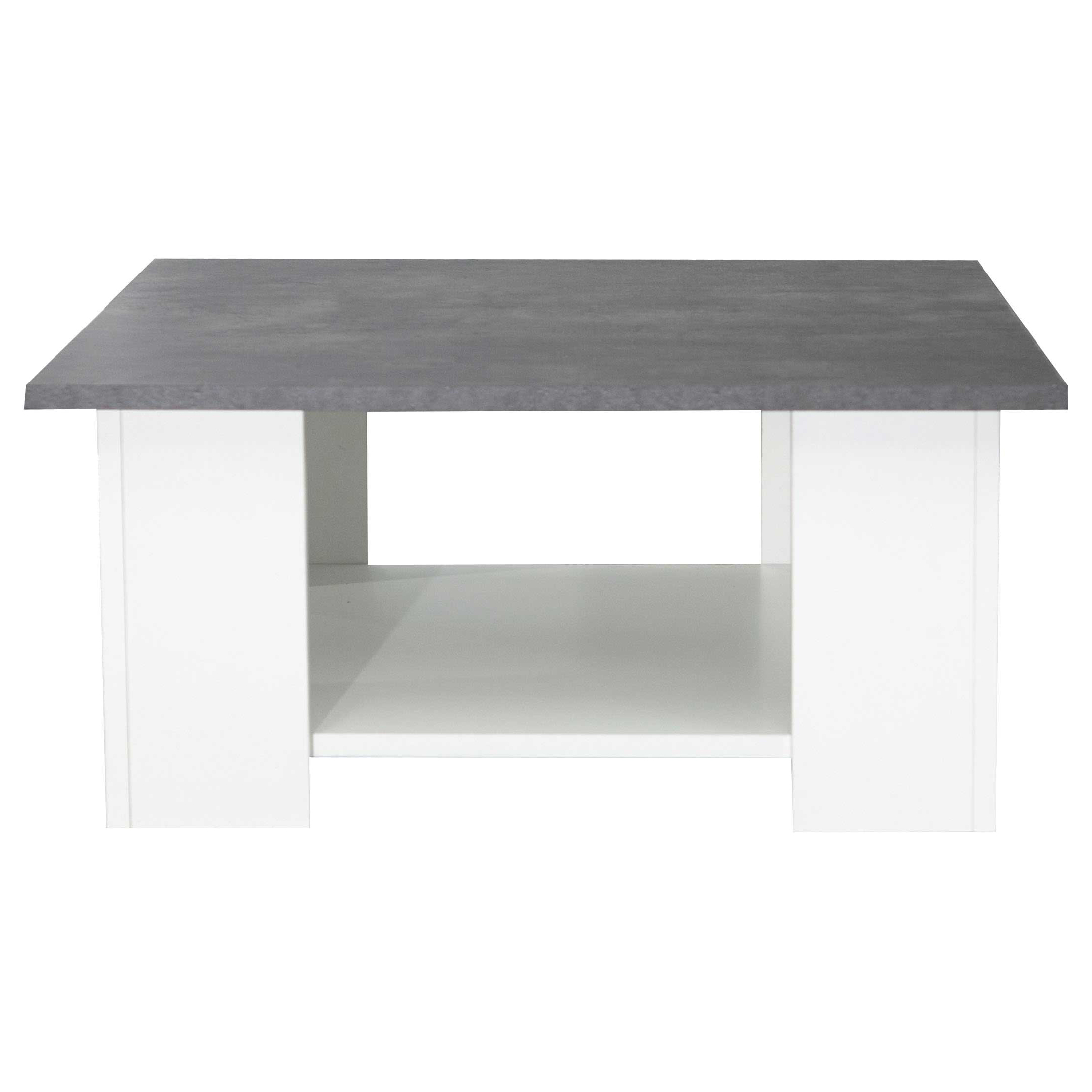 Table basse Square 67x67 - blanc/béton - Image 3