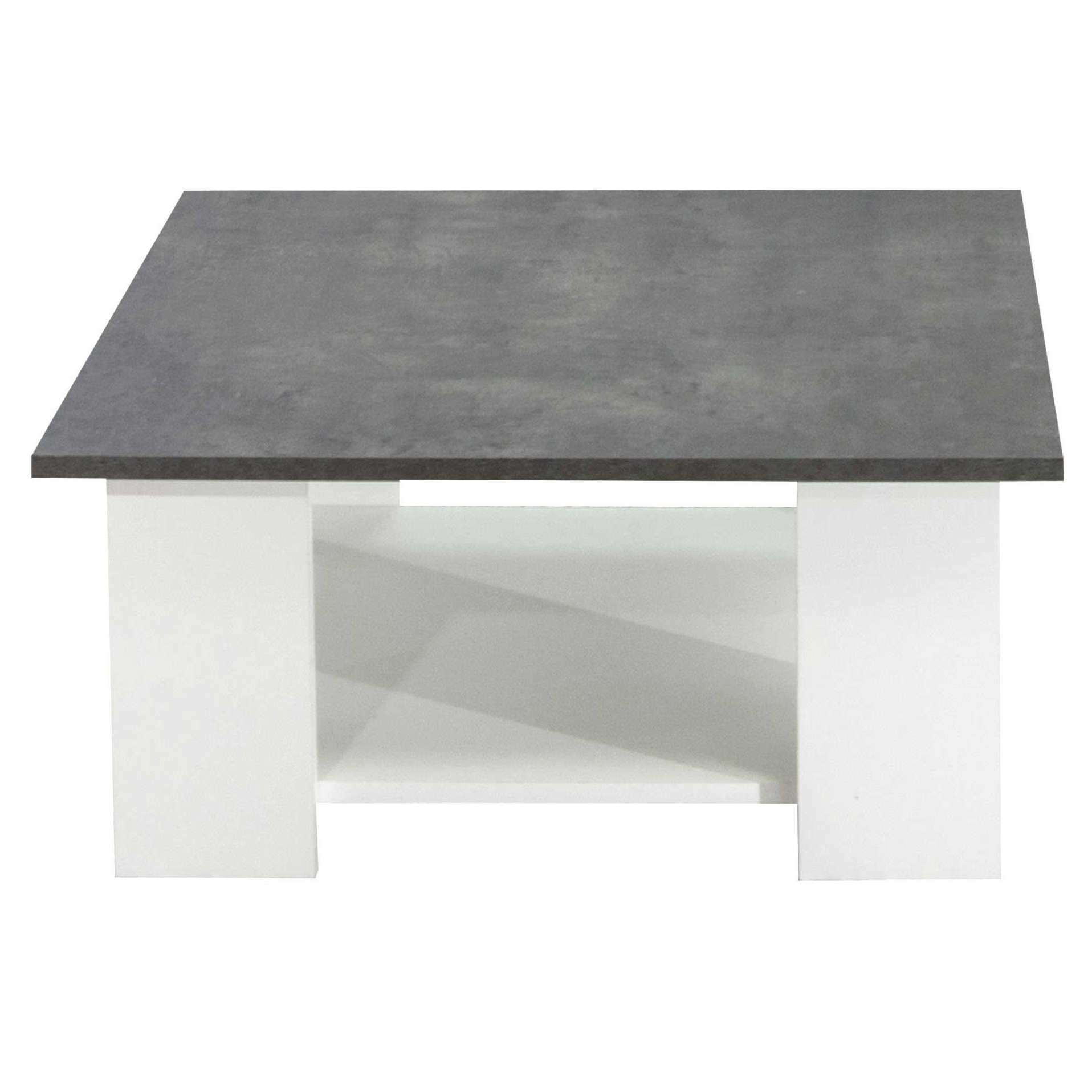 Table basse Square 67x67 - blanc/béton - Image 4