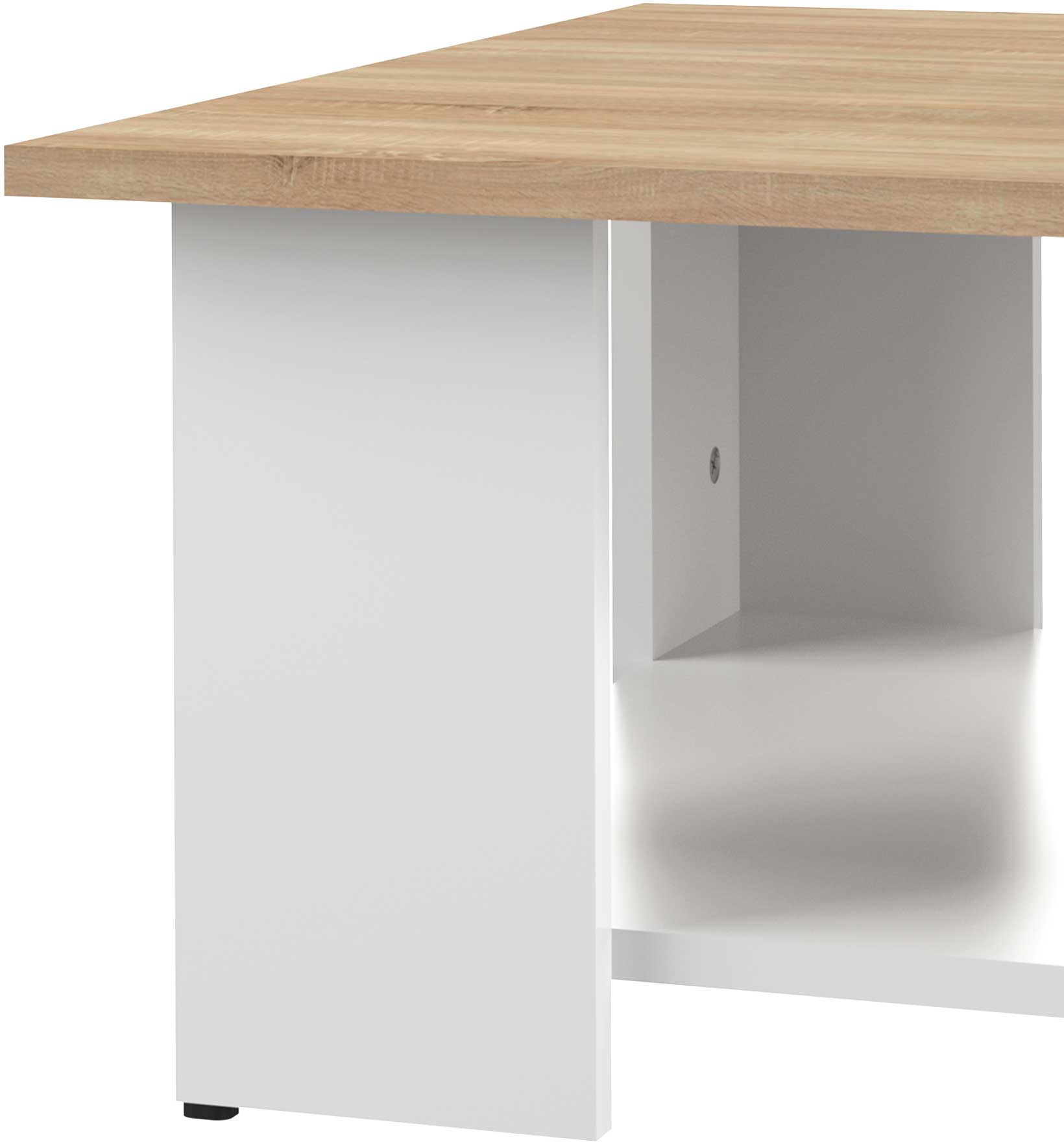 Table basse Square 67x67 - blanc/chêne - Image 4