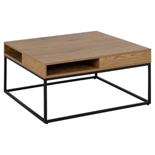 Table basse Willford 80x80 - chêne/noir - Image 11