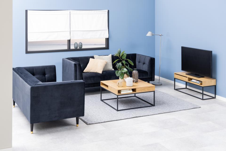 Table basse Willford 80x80 - chêne/noir - Image 10