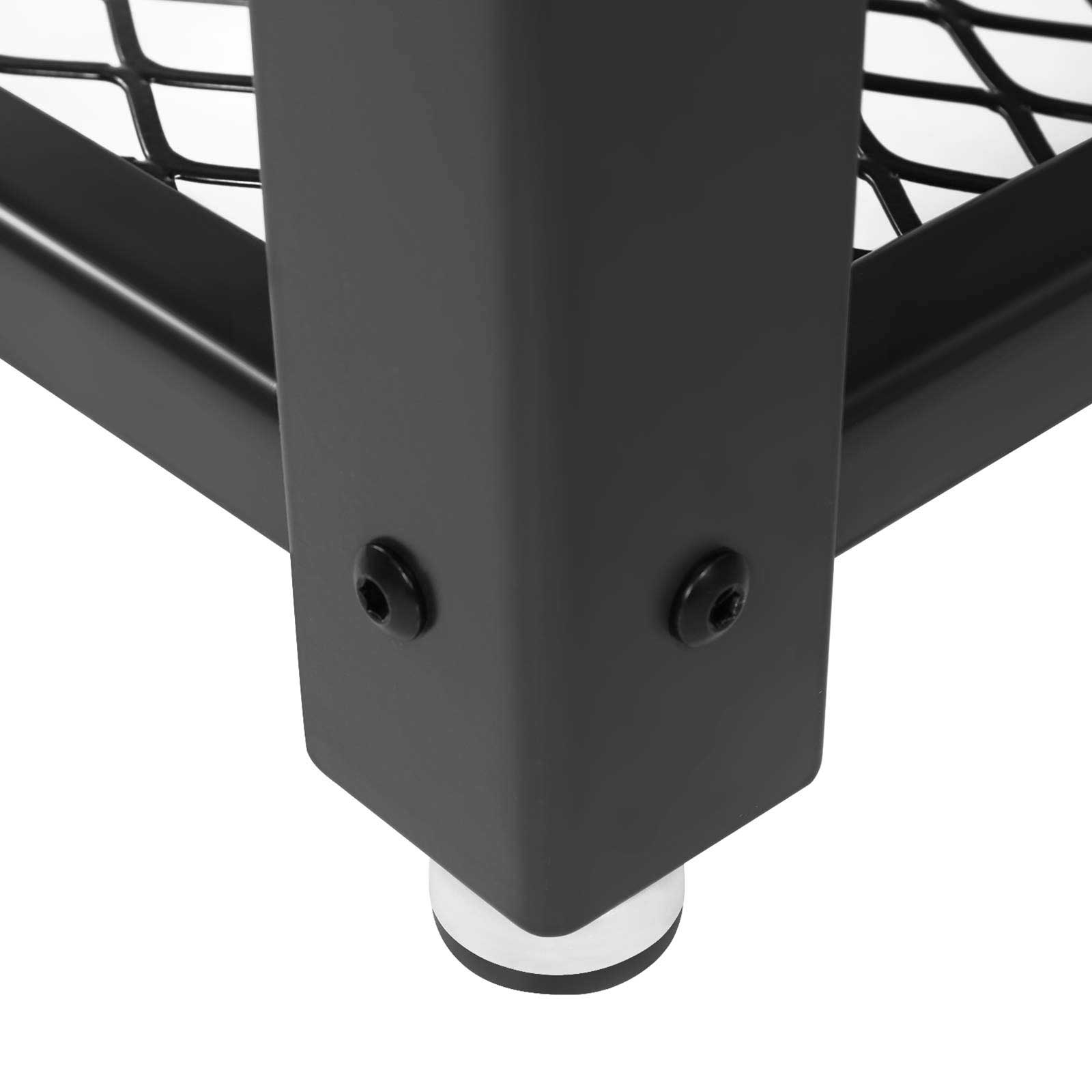 Table d'appoint Bill 45x45 1 tablette - brun rustique/noir - Image 3