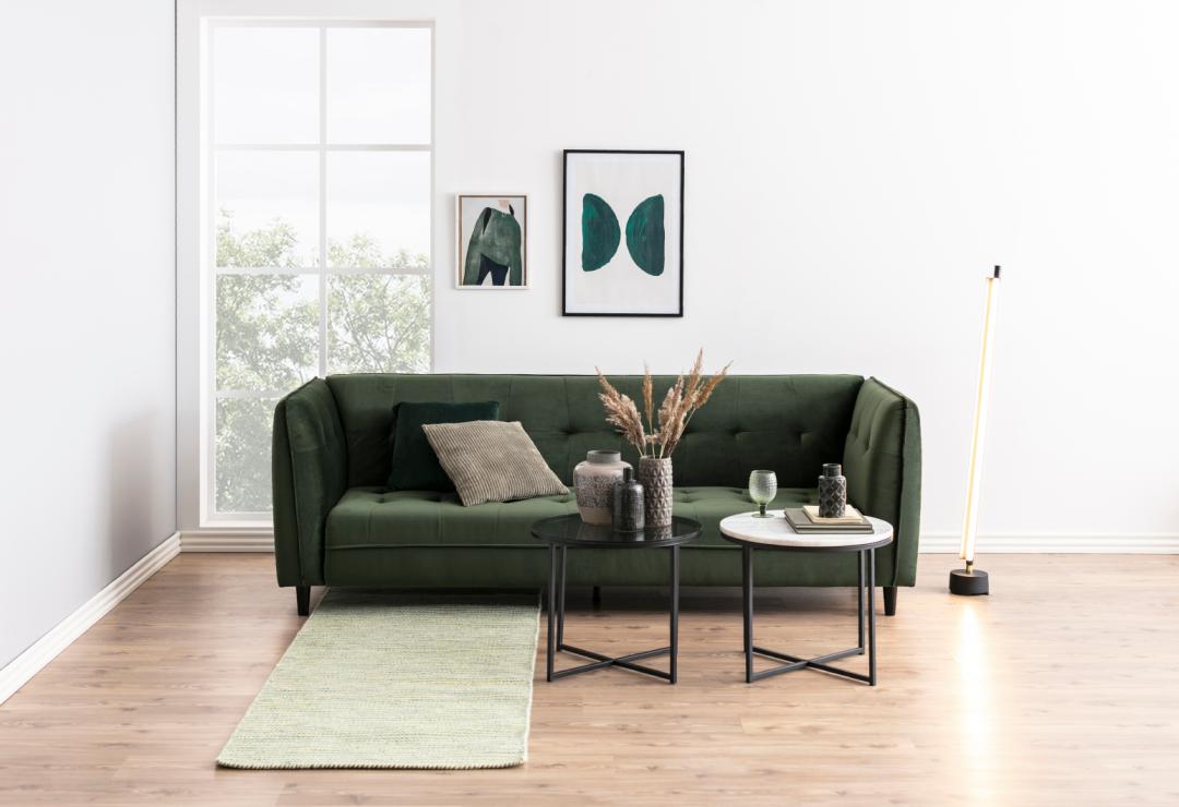 Table d'appoint Caitlynn ø55cm - plateau teinté en gris - Image 6