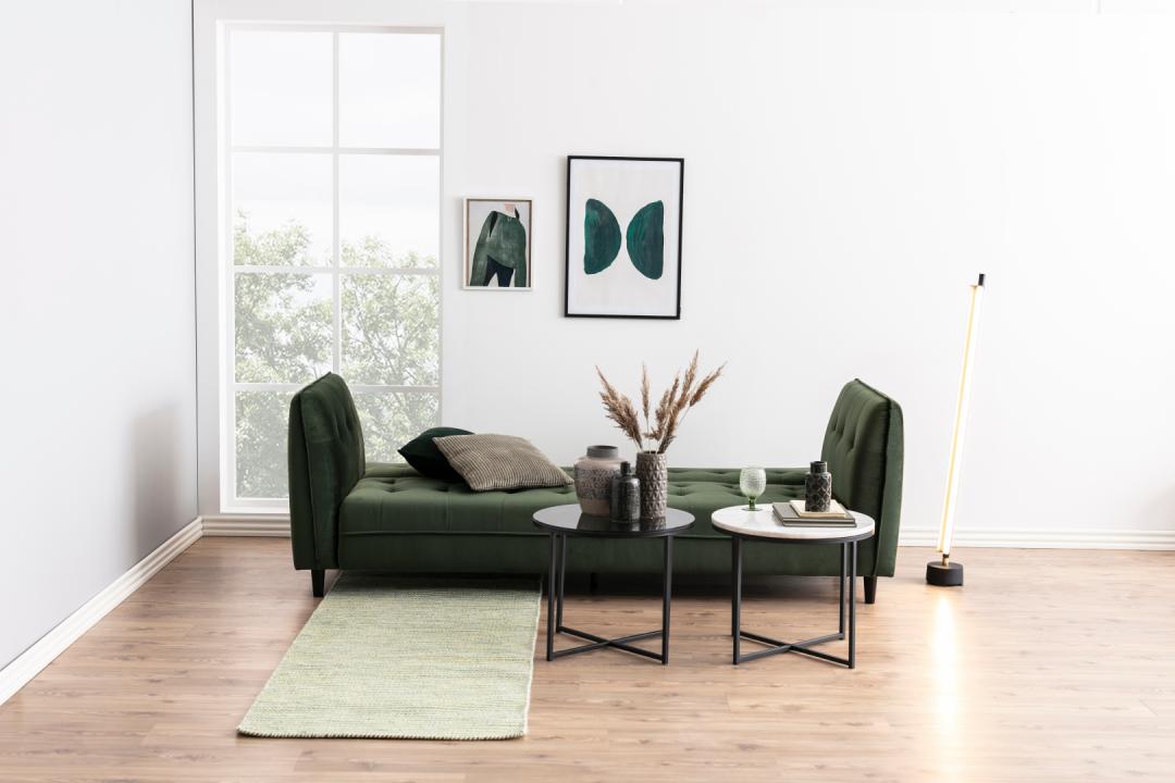 Table d'appoint Caitlynn ø55cm - plateau teinté en gris - Image 8