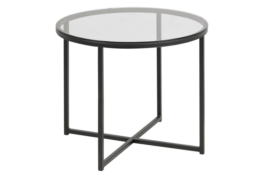 Table d'appoint Caitlynn ø55cm - plateau teinté en gris - Image 9