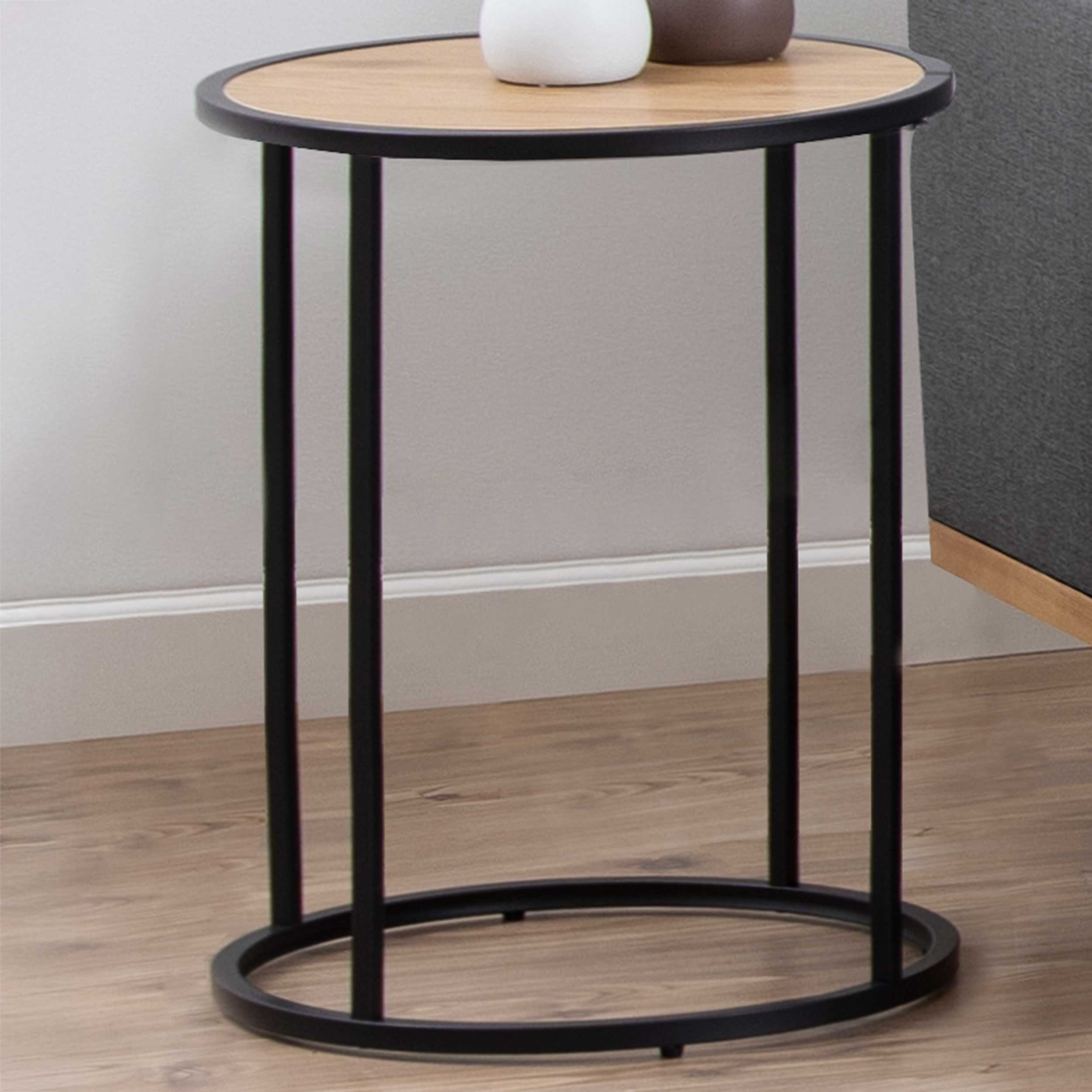 Table d'appoint Dover - noir/chêne sauvage - Image 1