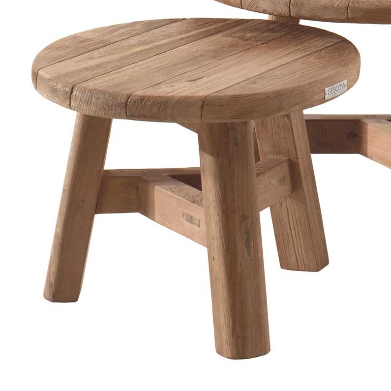 Table d'appoint extérieur Ferdau Ø50 - teck - Image 2