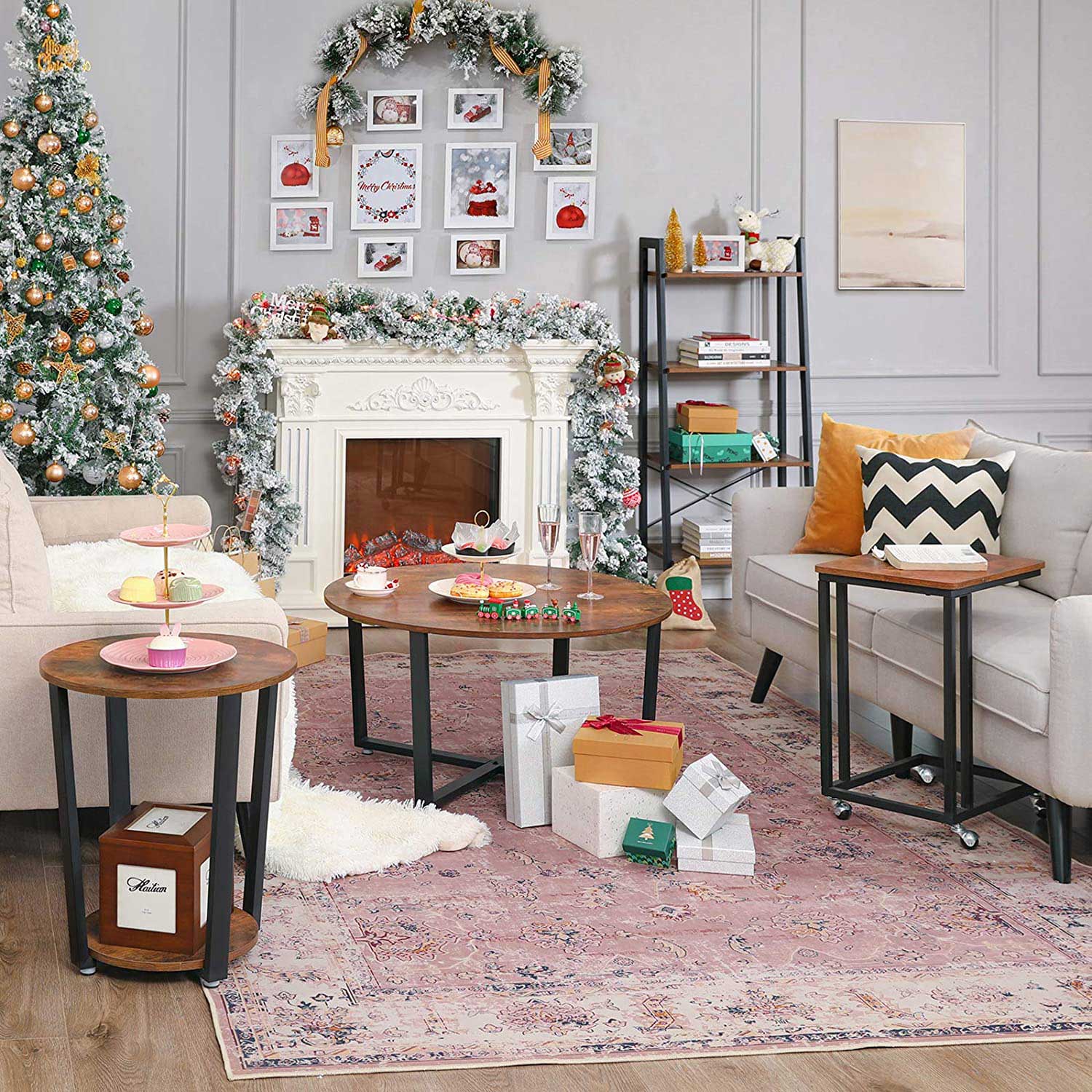 Table d'appoint Firas Ø50 - brun/noir - Image 4