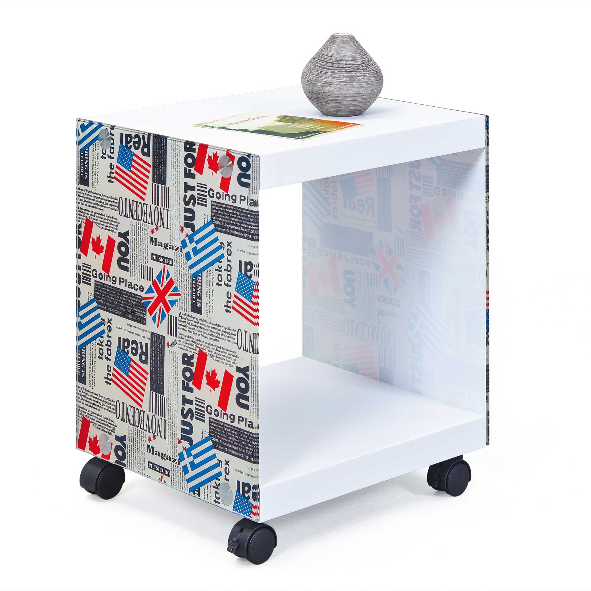 Table d'appoint Flagcube avec roulettes - Image 2