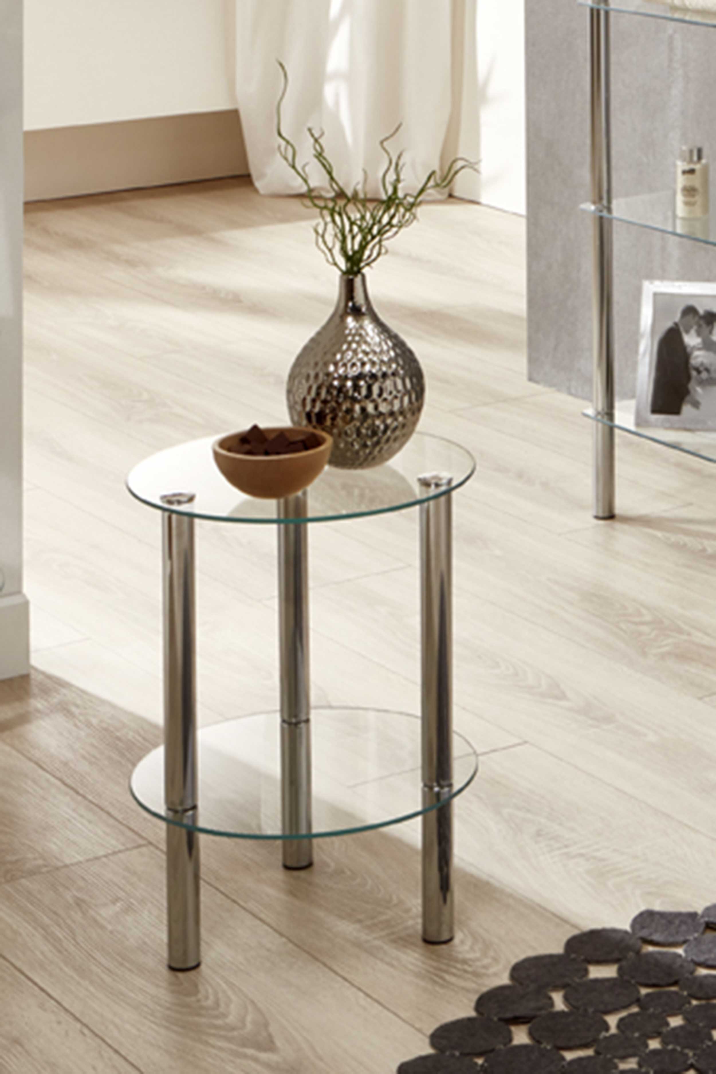 Table d'appoint Heiko - verre/chrome - Image 4