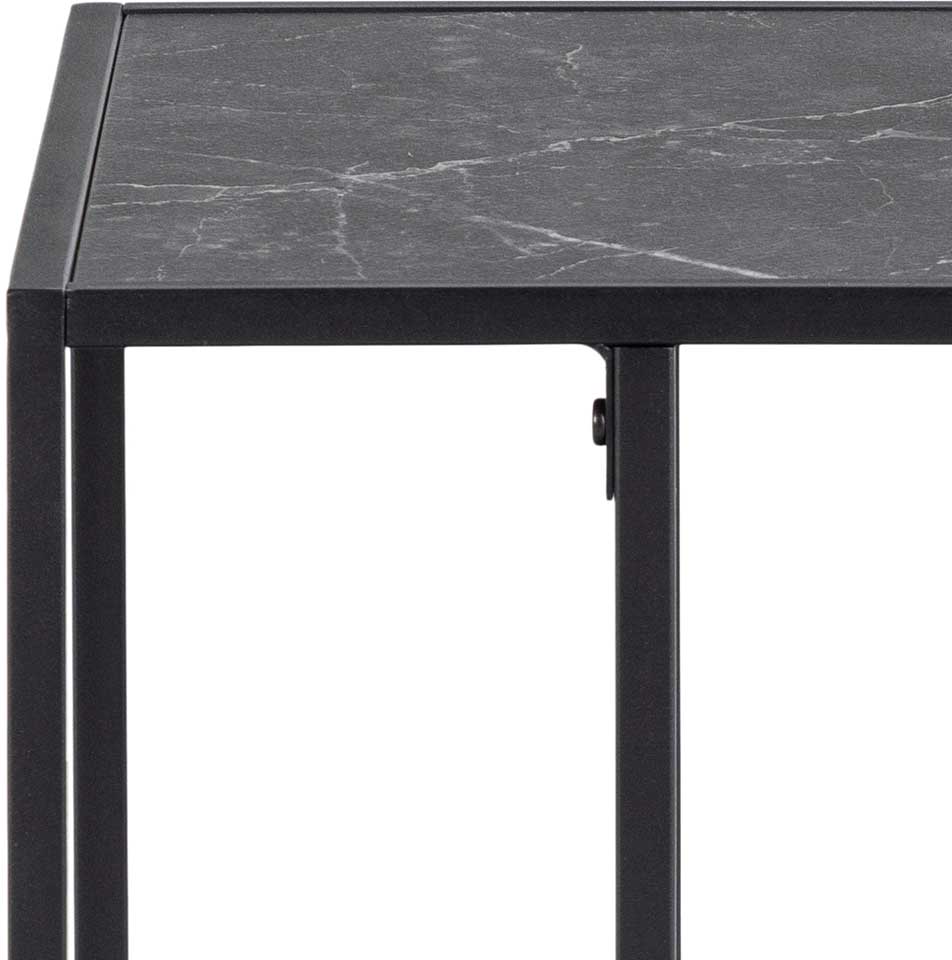 Table d'appoint Infinity 43x35 cm - marbre noir - Image 3