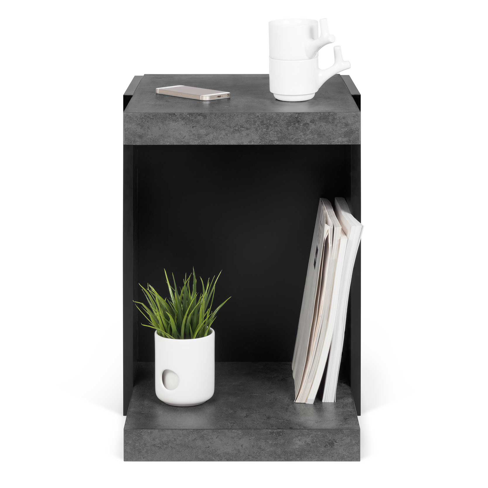 Table d'appoint Klaus industriel - noir/béton - Image 10