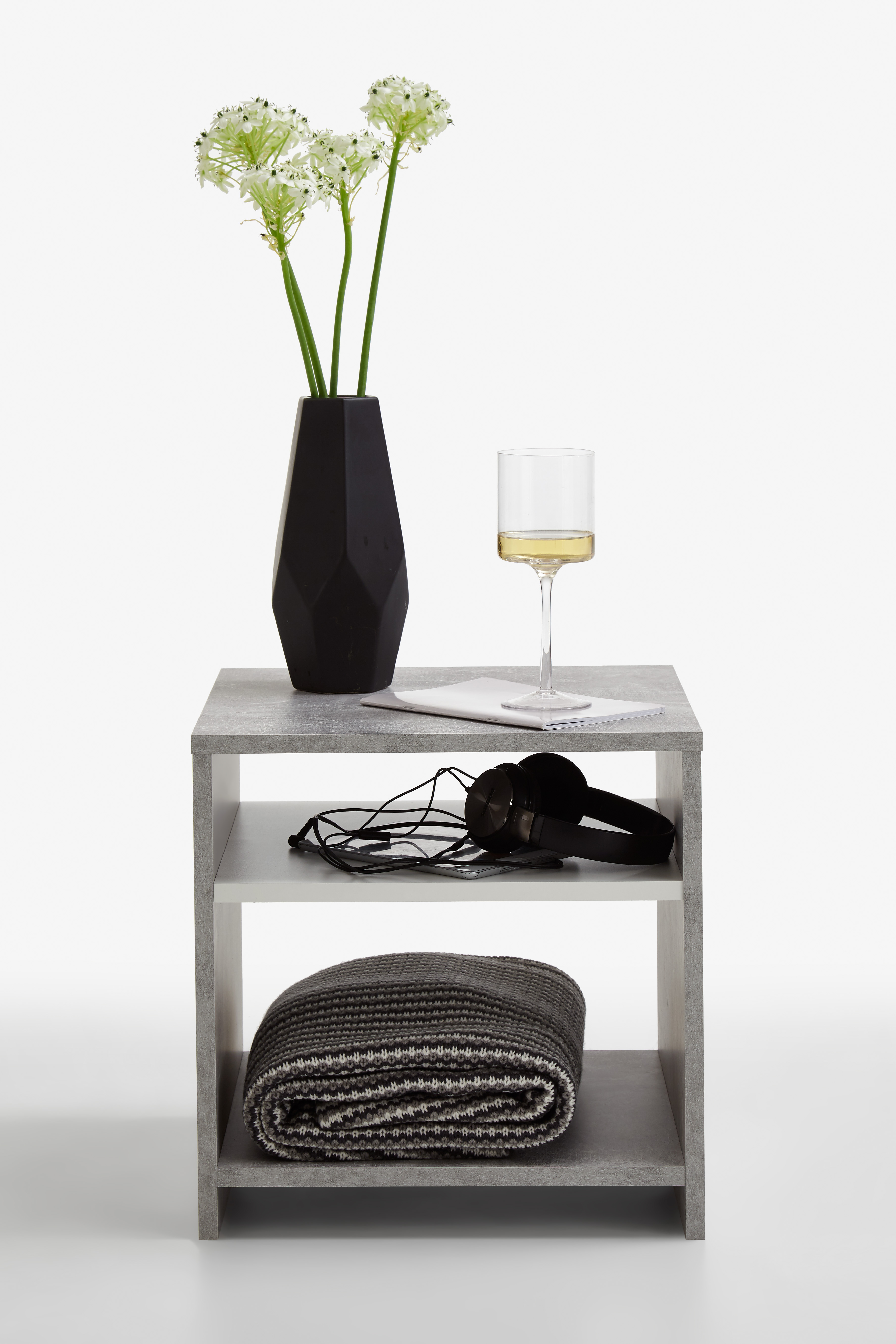 Table d'appoint Linn - béton/blanc - Image 5