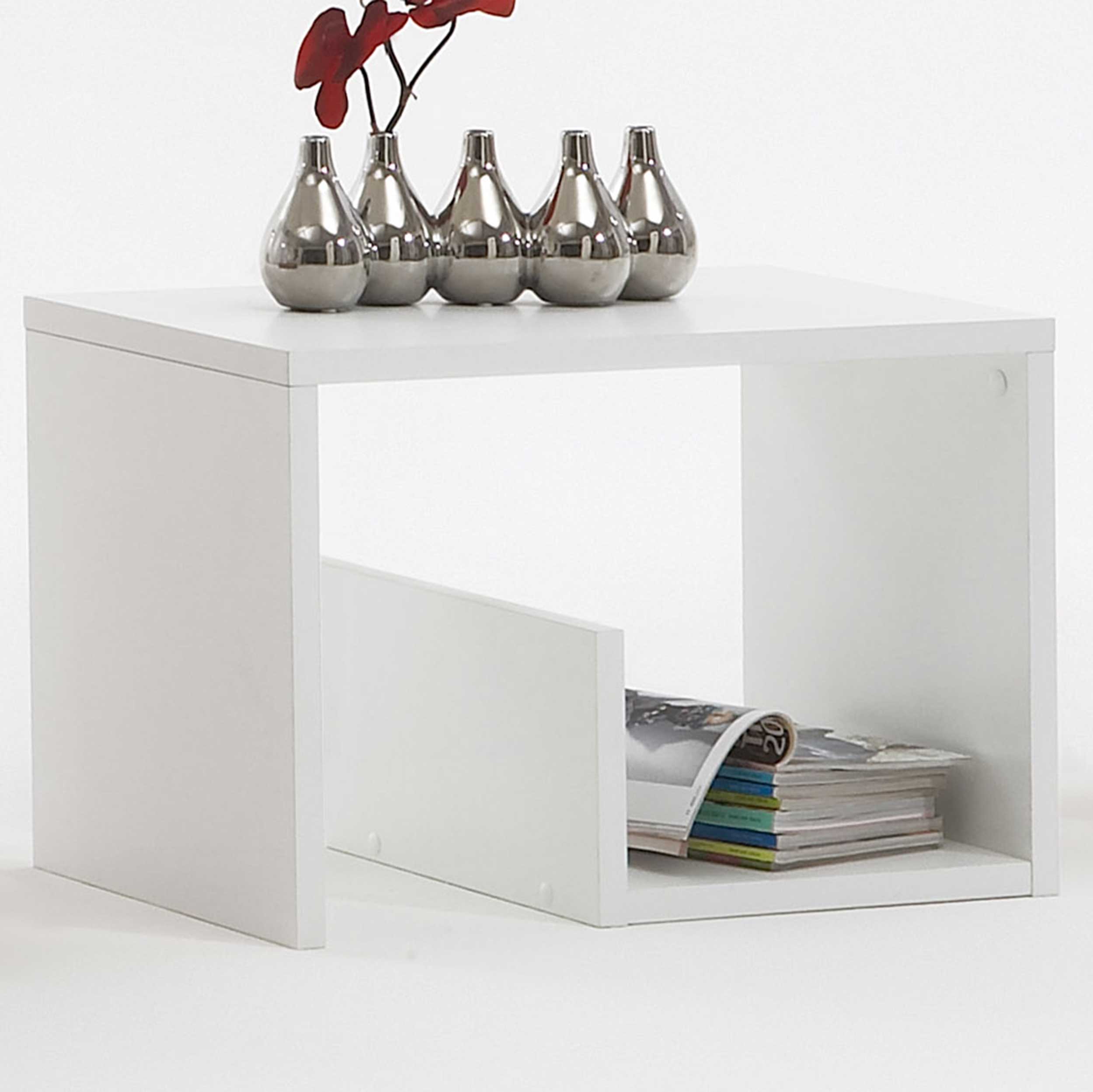 Table d'appoint Mike - blanc - Image 1