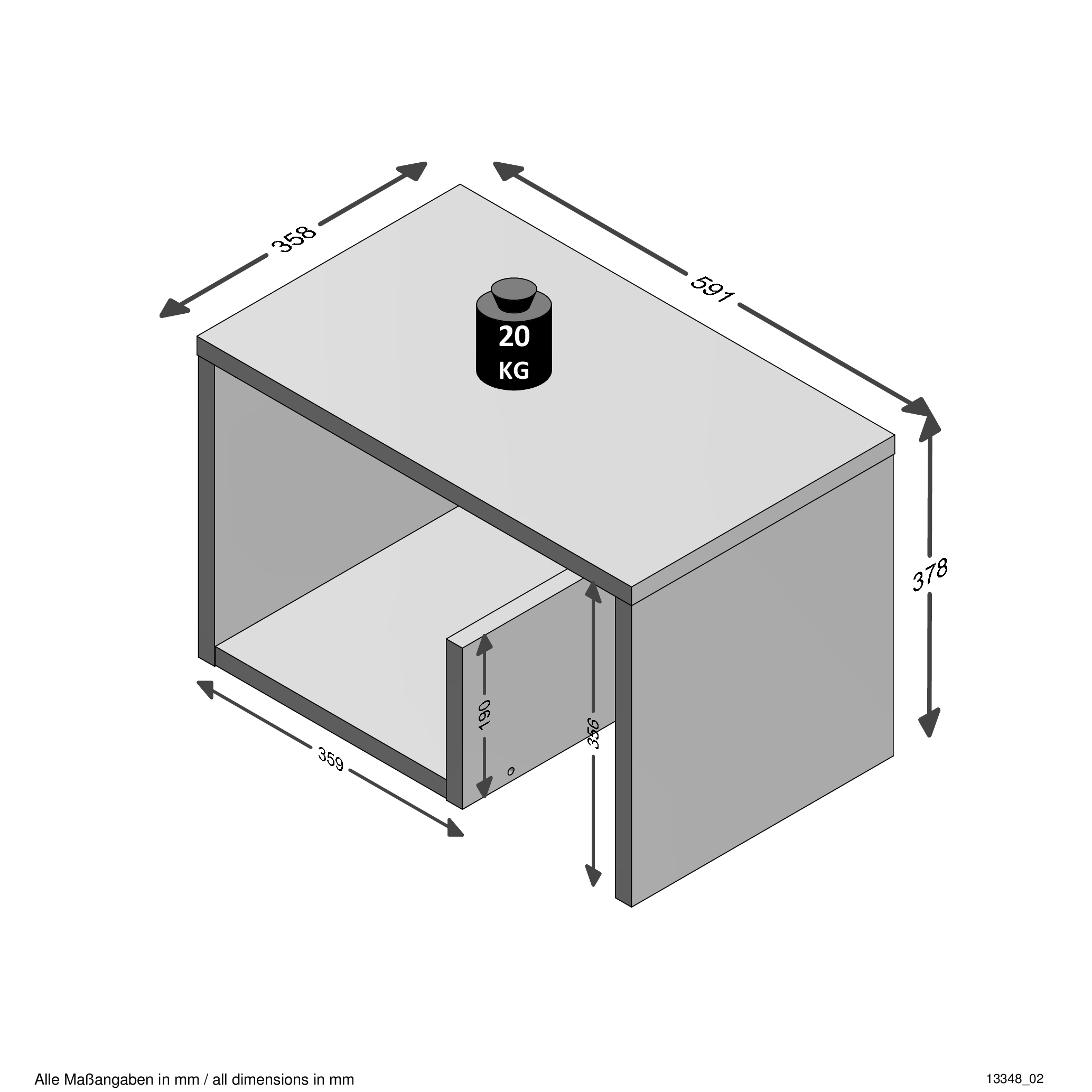 Table d'appoint Mike - chêne gris - Image 5