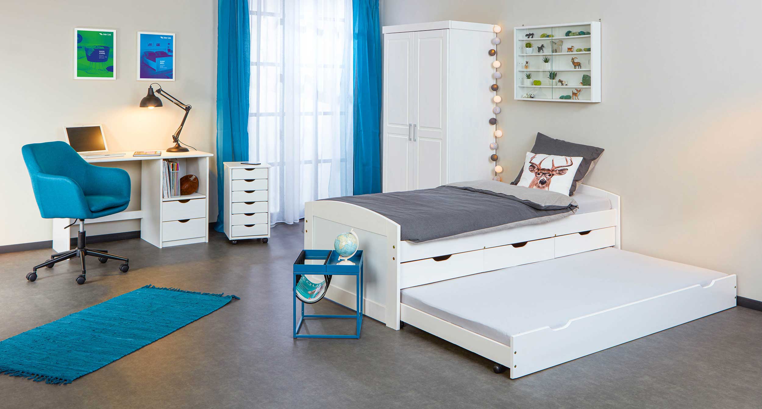 Table d'appoint Nubis 35x35 - bleu/noir - Image 6