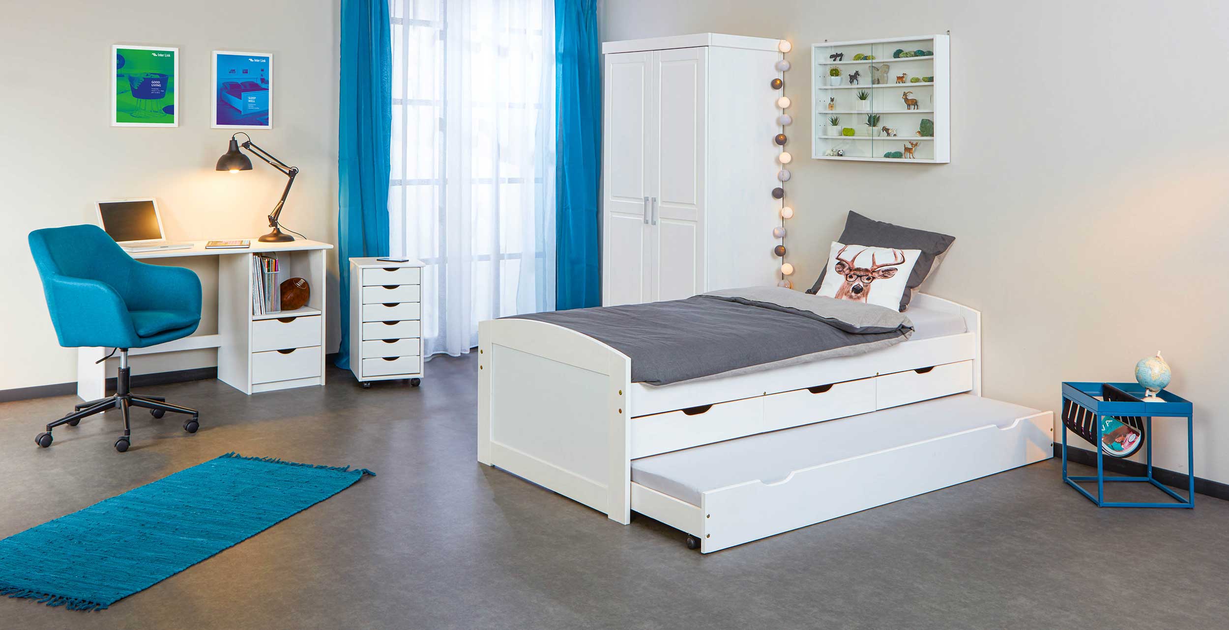 Table d'appoint Nubis 35x35 - bleu/noir - Image 9