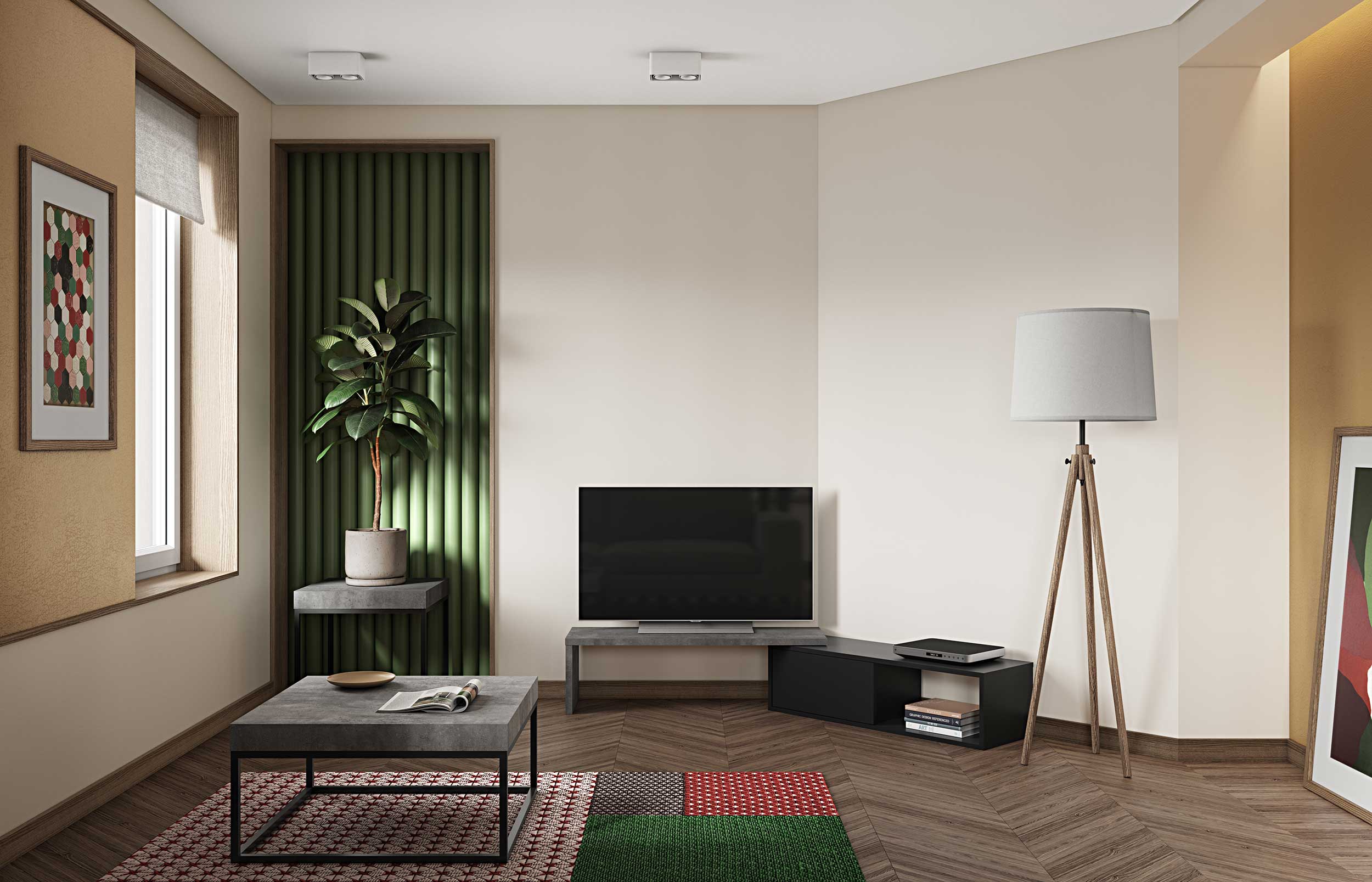 Table d'appoint Petra 55x55 industriel - béton/noir - Image 11