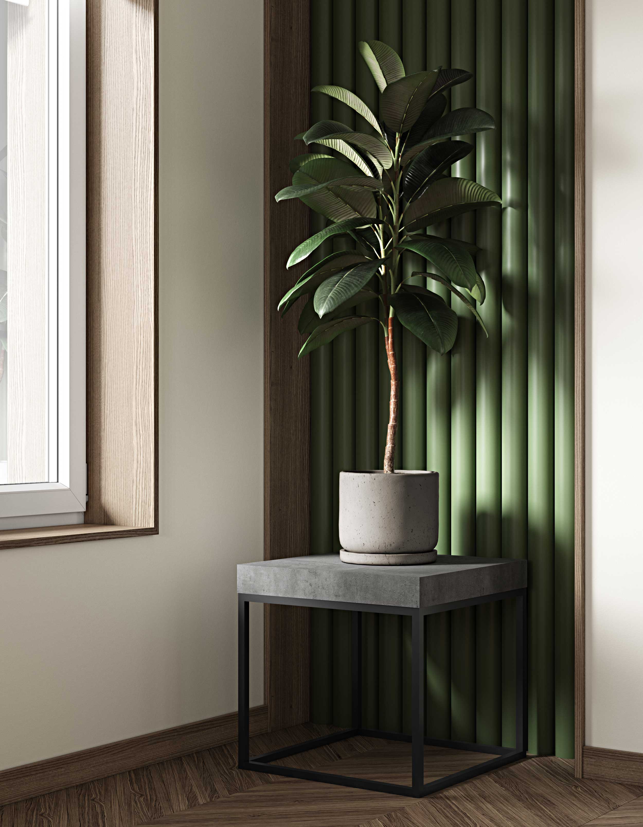 Table d'appoint Petra 55x55 industriel - béton/noir - Image 10