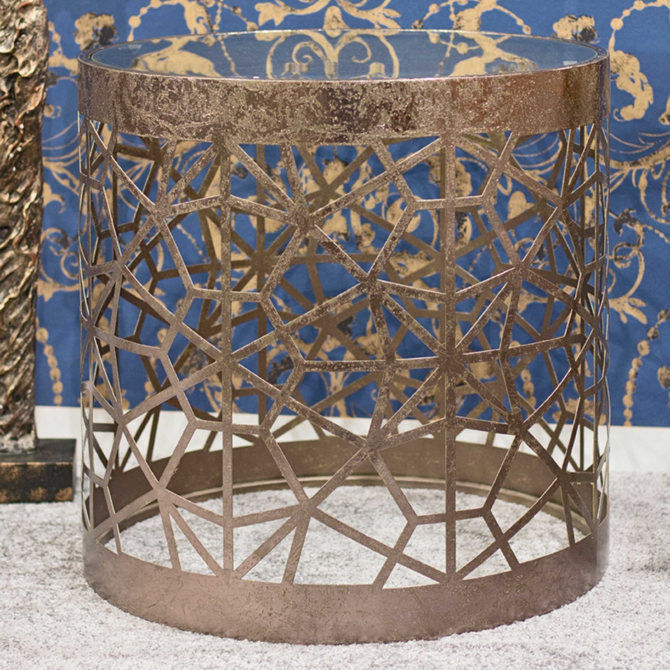 Table d'appoint Vardy ø50cm - bronze