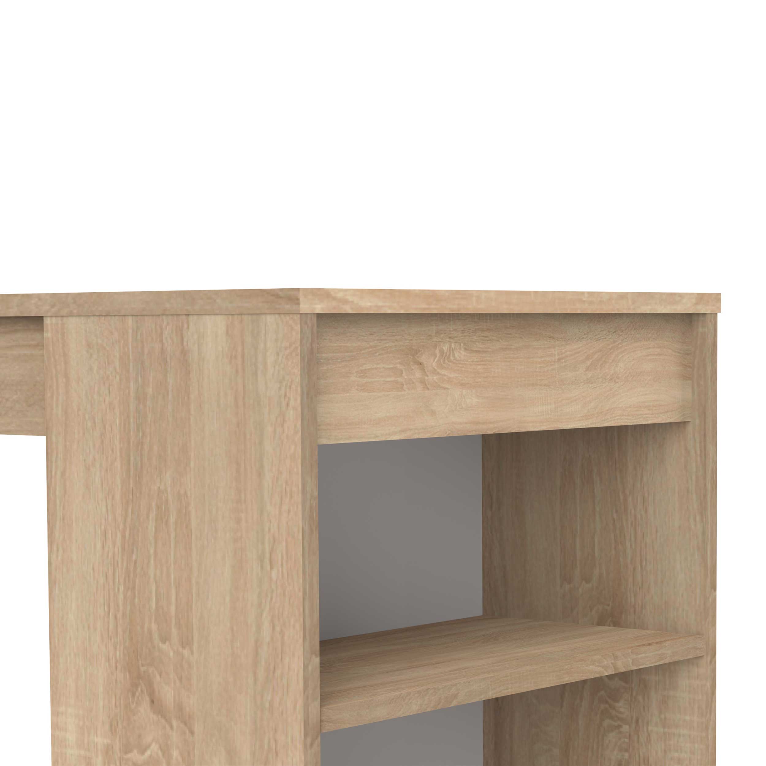 Table de bar Aravis 115x50 avec rangement - chêne - Image 2