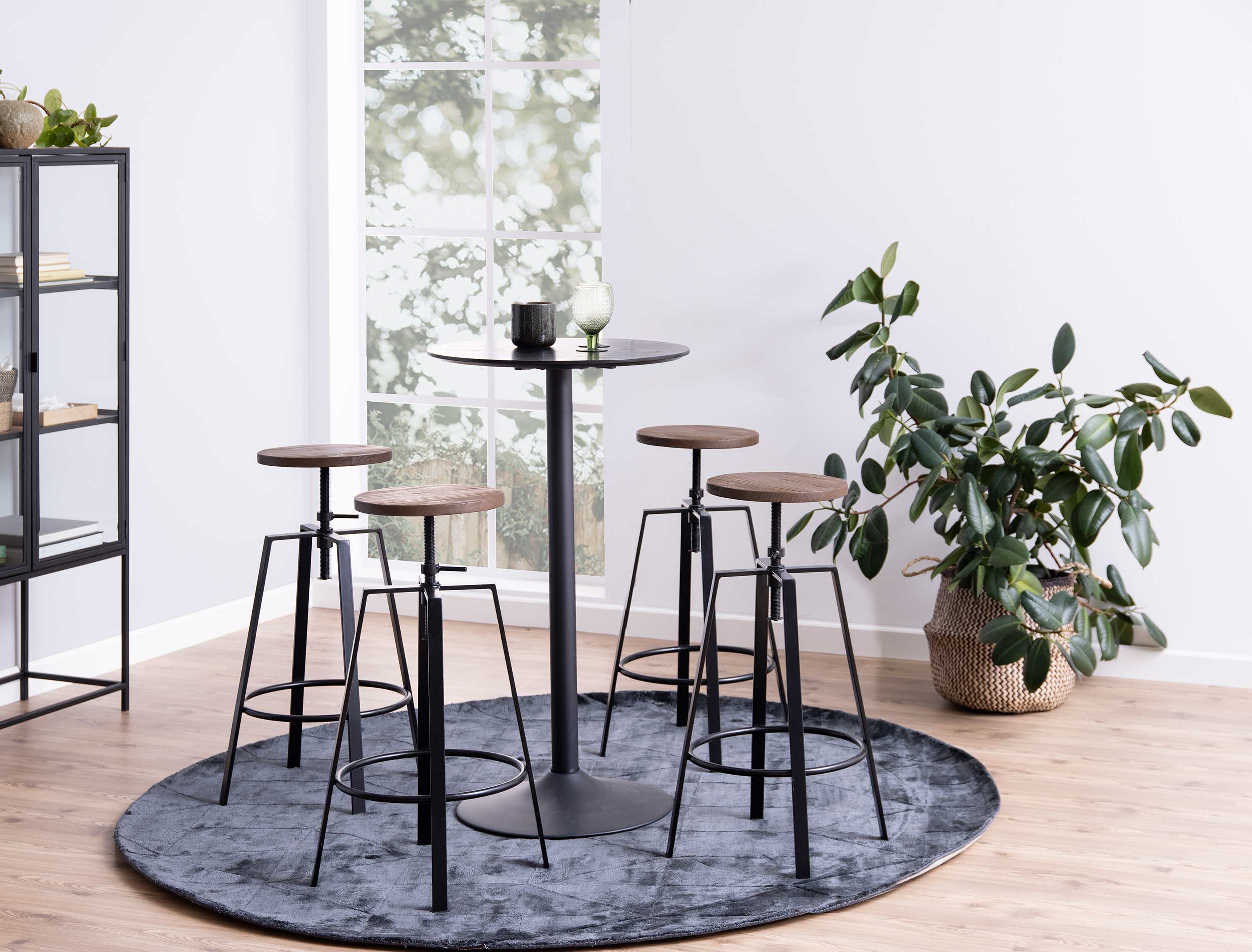 Table de bar Ibiza Ø60 - noir - Image 3