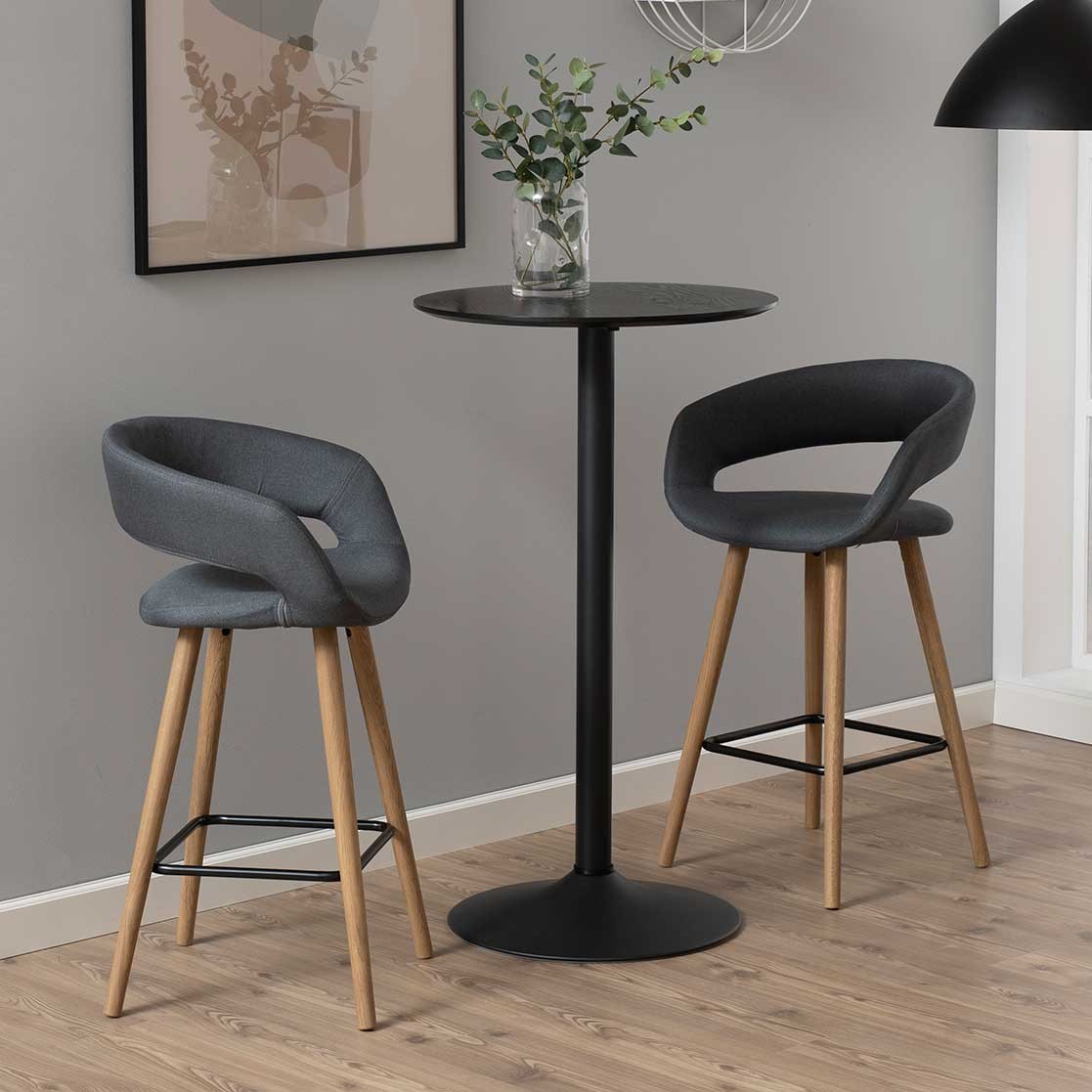 Table de bar Ibiza Ø60 - noir - Image 1