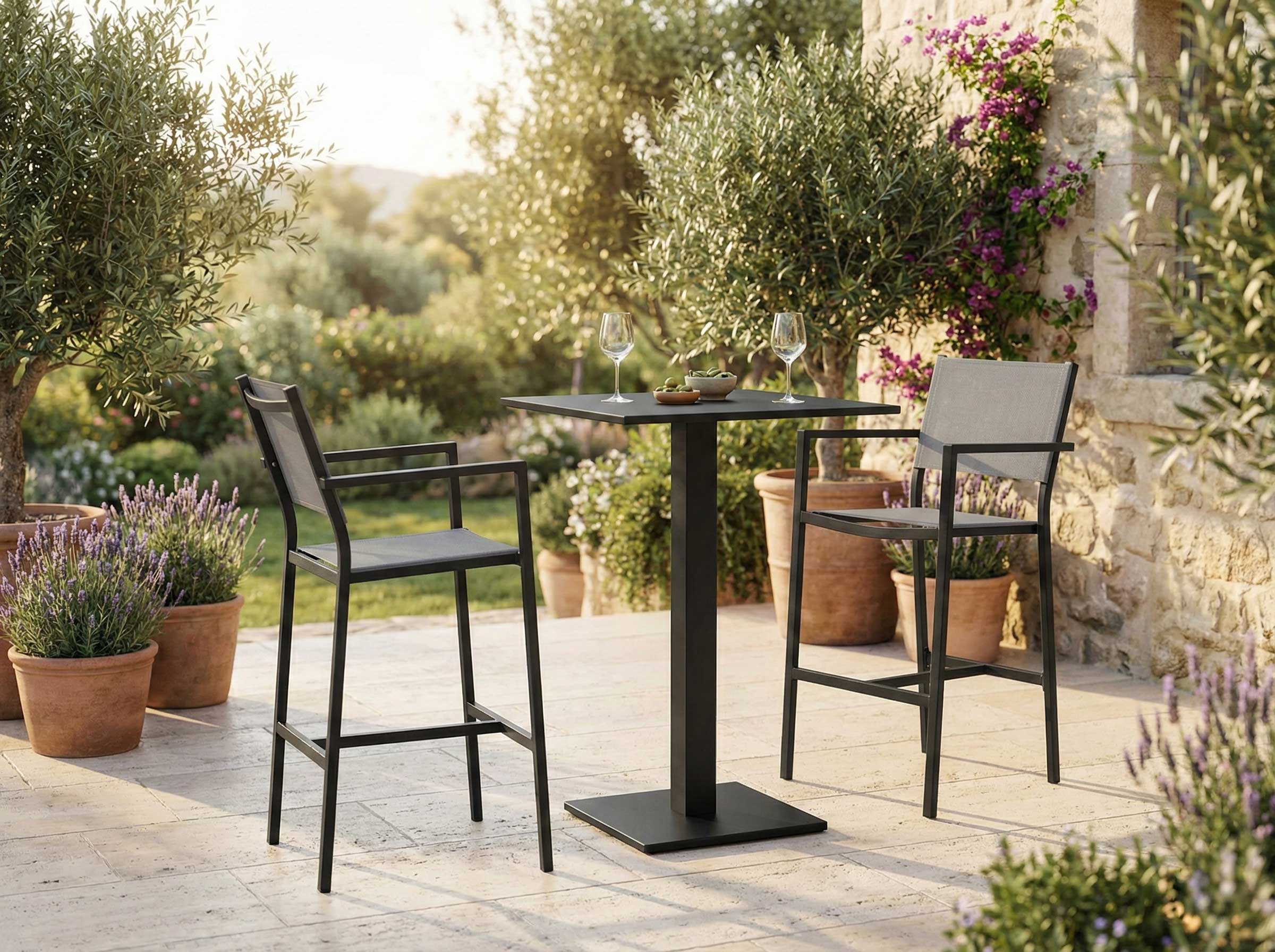 Table de bar Prada - gris foncé - Image 2