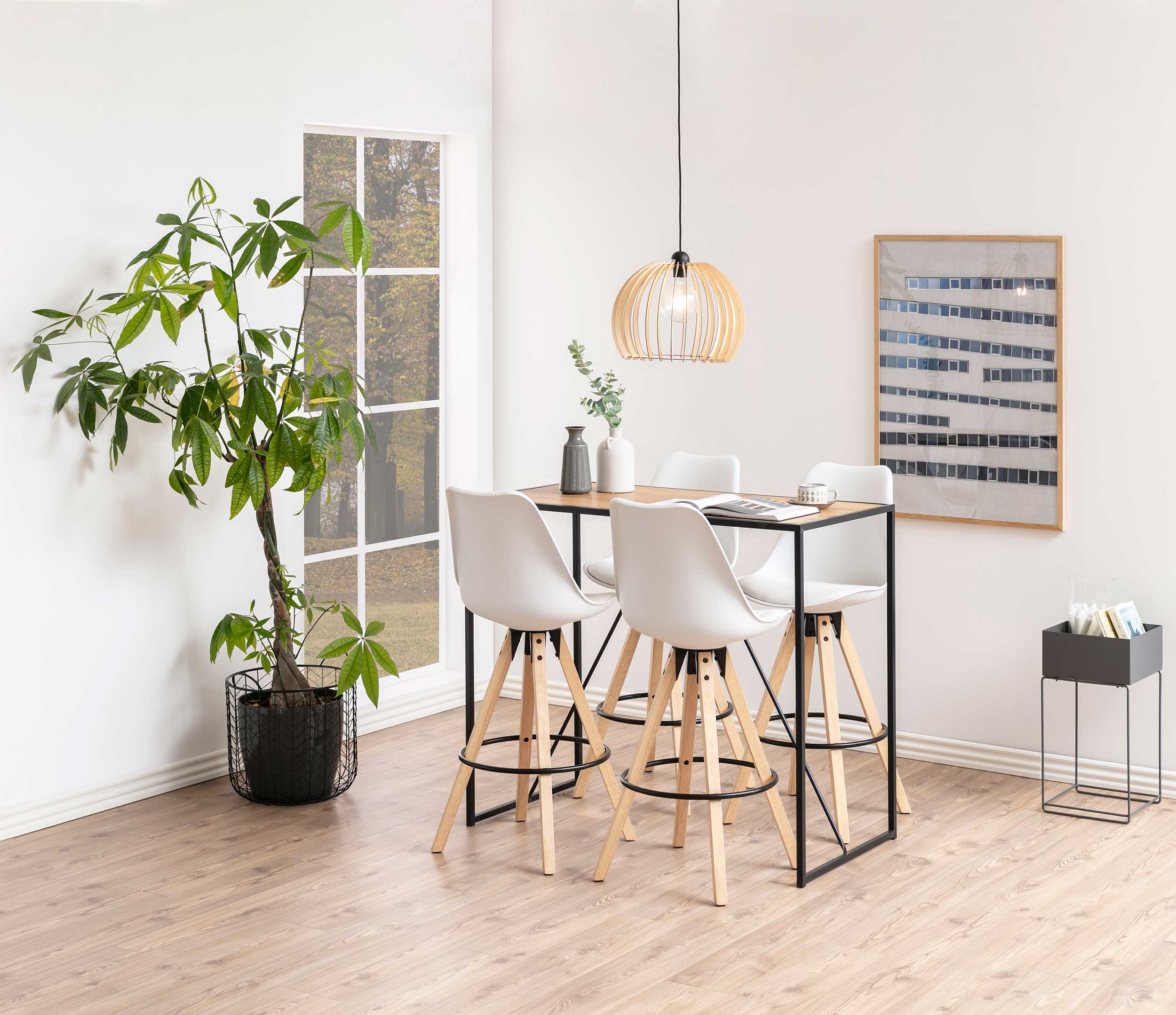 Table de bar Seaford - chêne sauvage/noir - Image 11