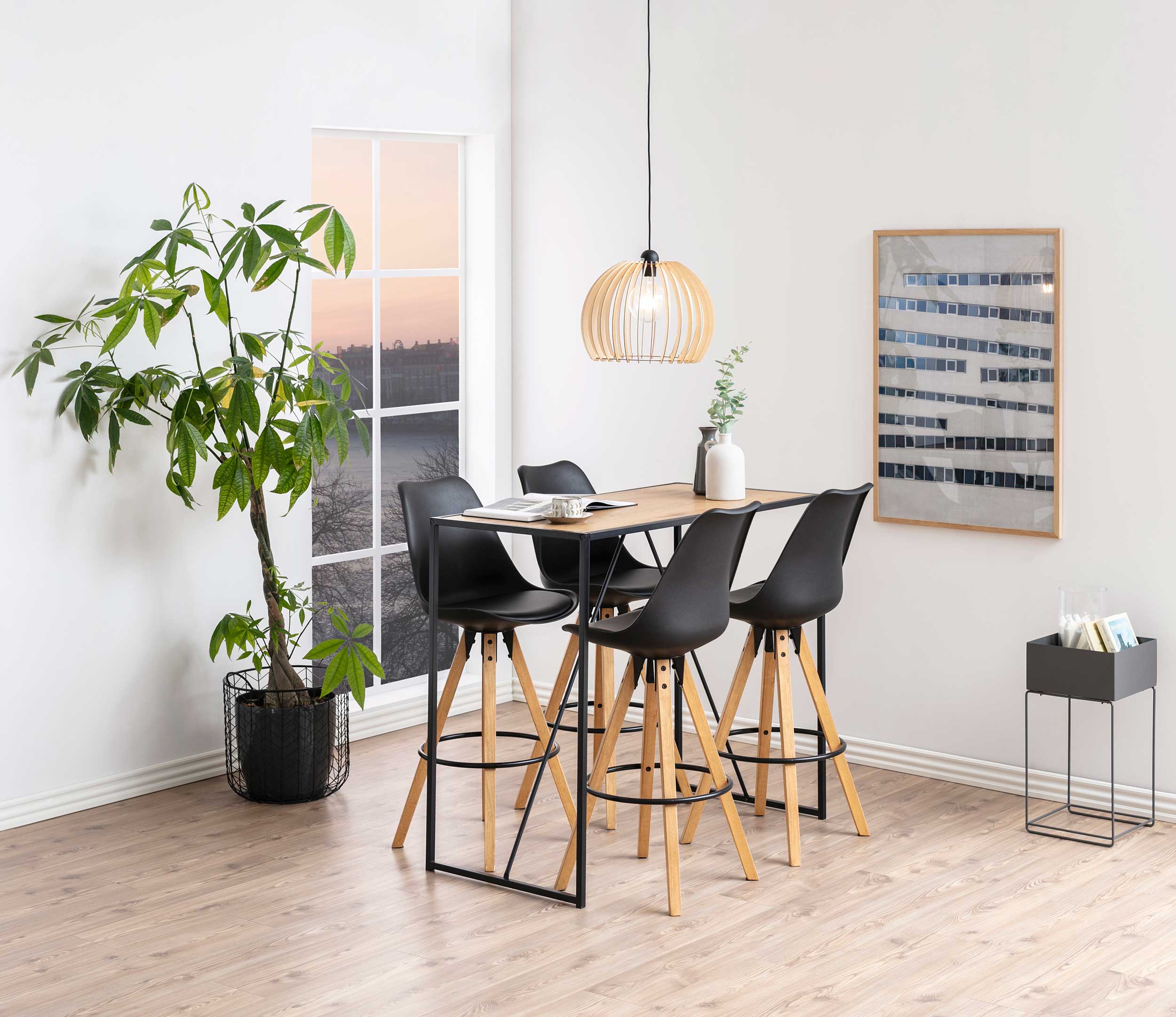 Table de bar Seaford - chêne sauvage/noir - Image 10