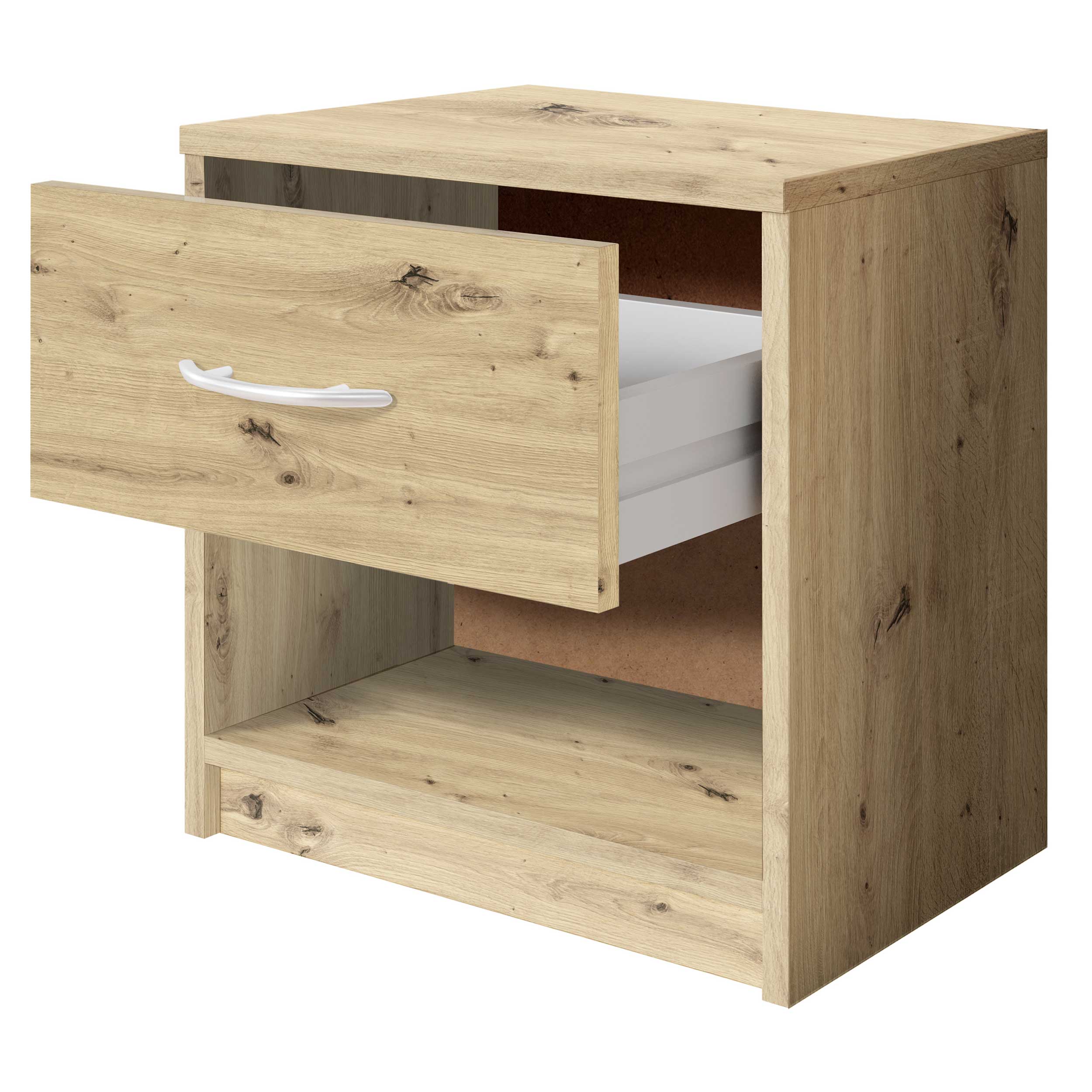 Table de chevet Beppu avec 1 tiroir - vieux chêne - Image 3