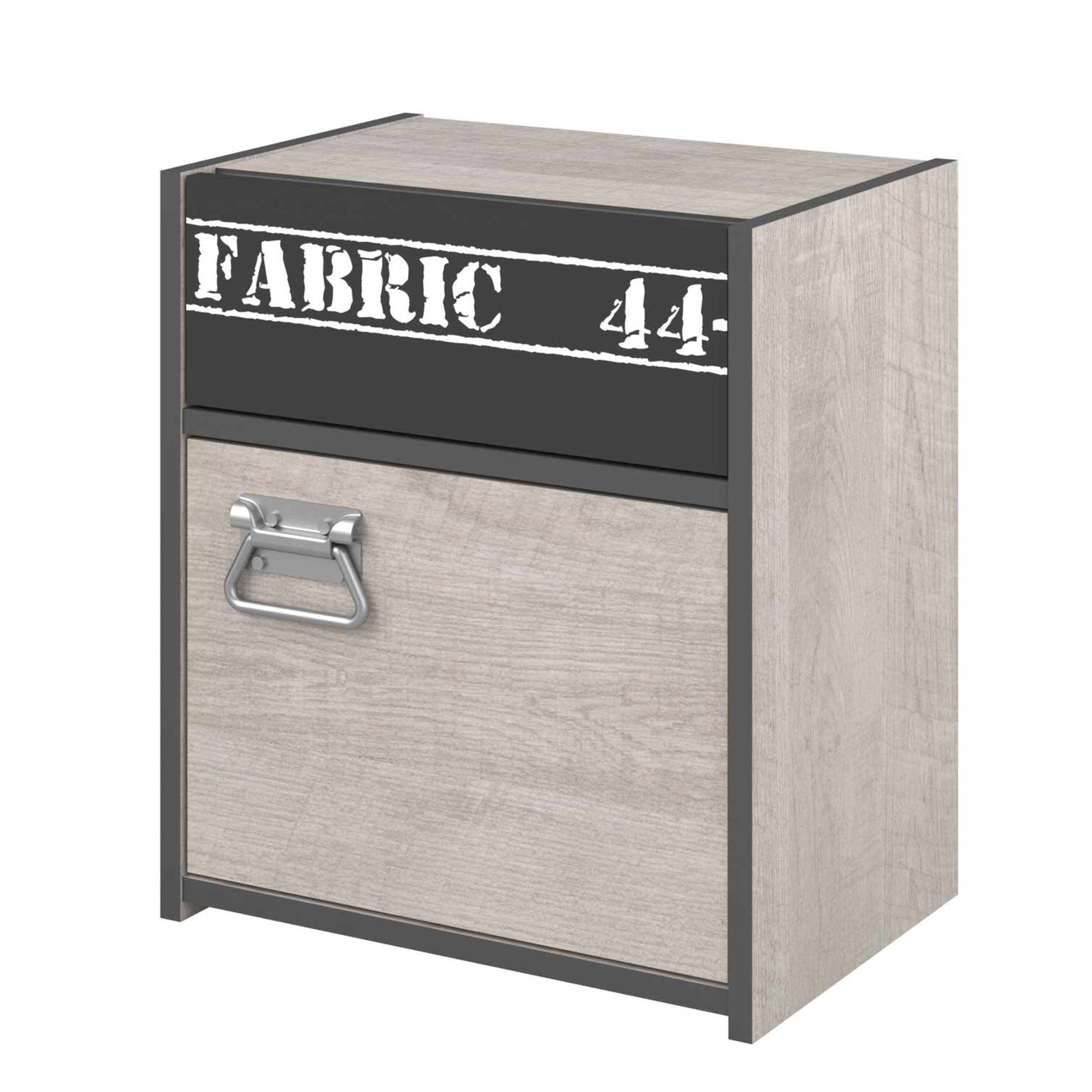 Table de chevet Fabien industriel - beige/gris - Image 11