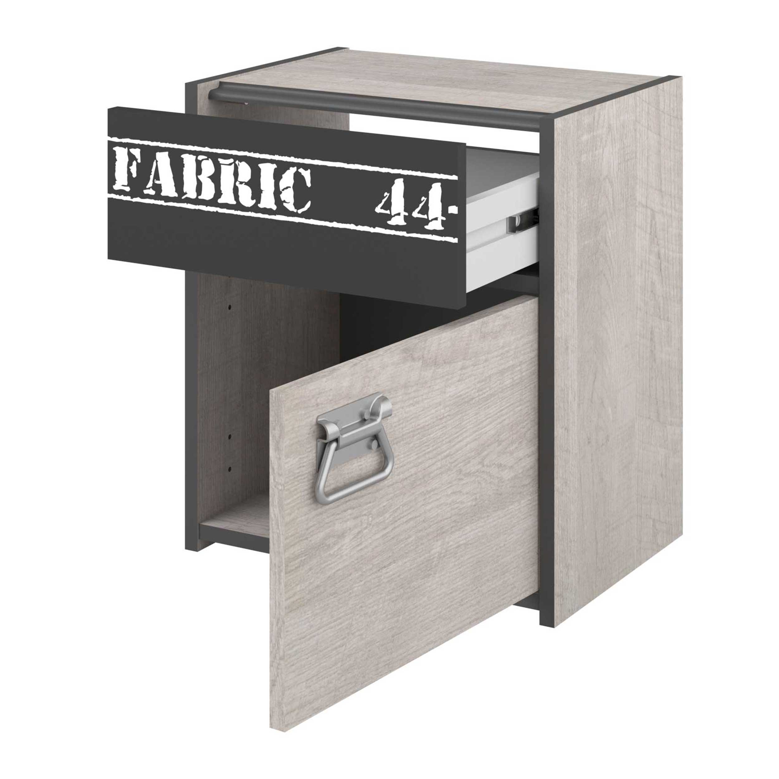 Table de chevet Fabien industriel - beige/gris - Image 10