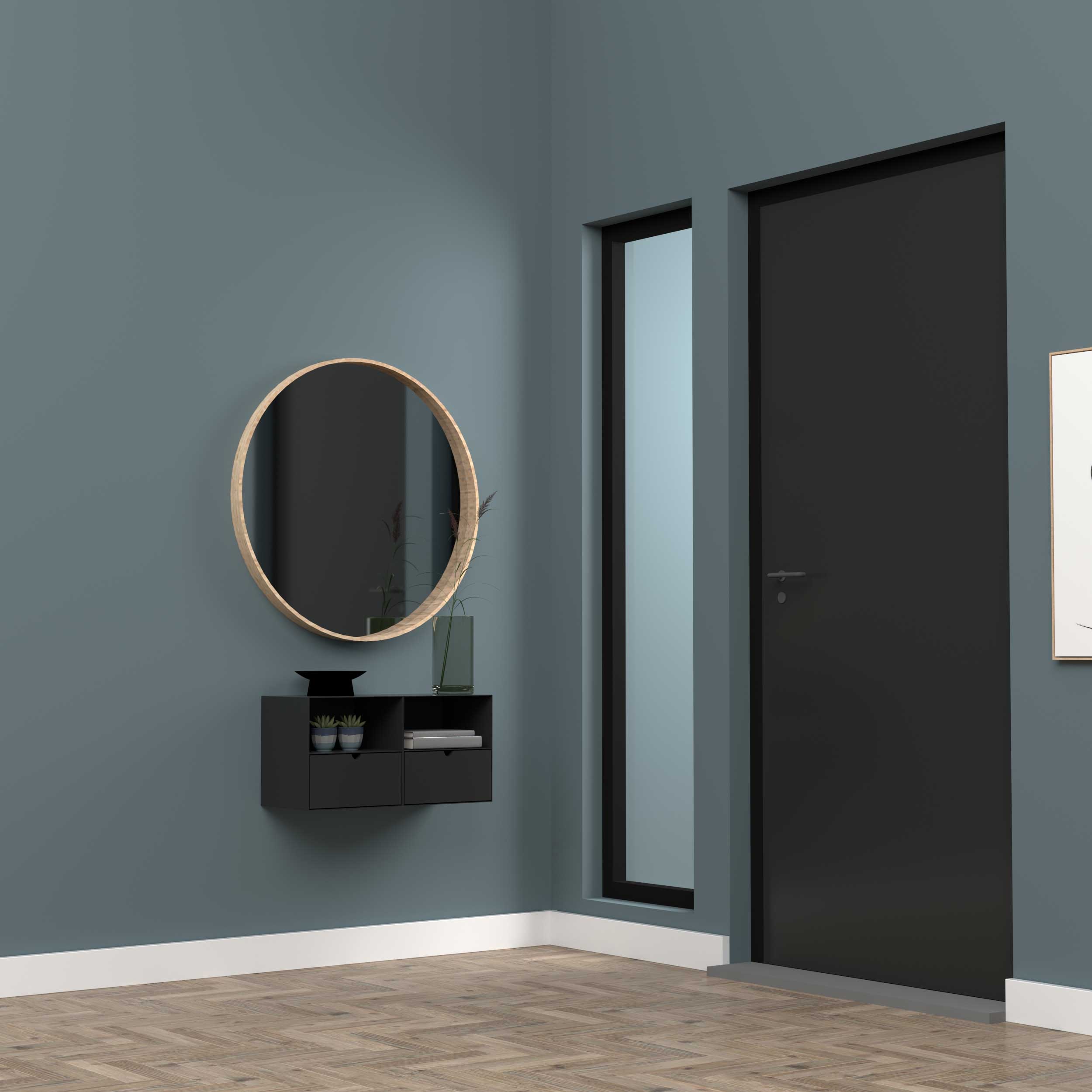 Table de chevet flottante Jolie 1 tiroir - noir - Image 12