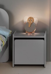 Table de chevet Kiddy avec espace de rangement - gris clair - Image 3