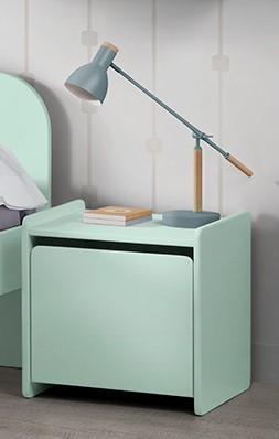 Table de chevet Kiddy avec espace de rangement - menthe - Image 3