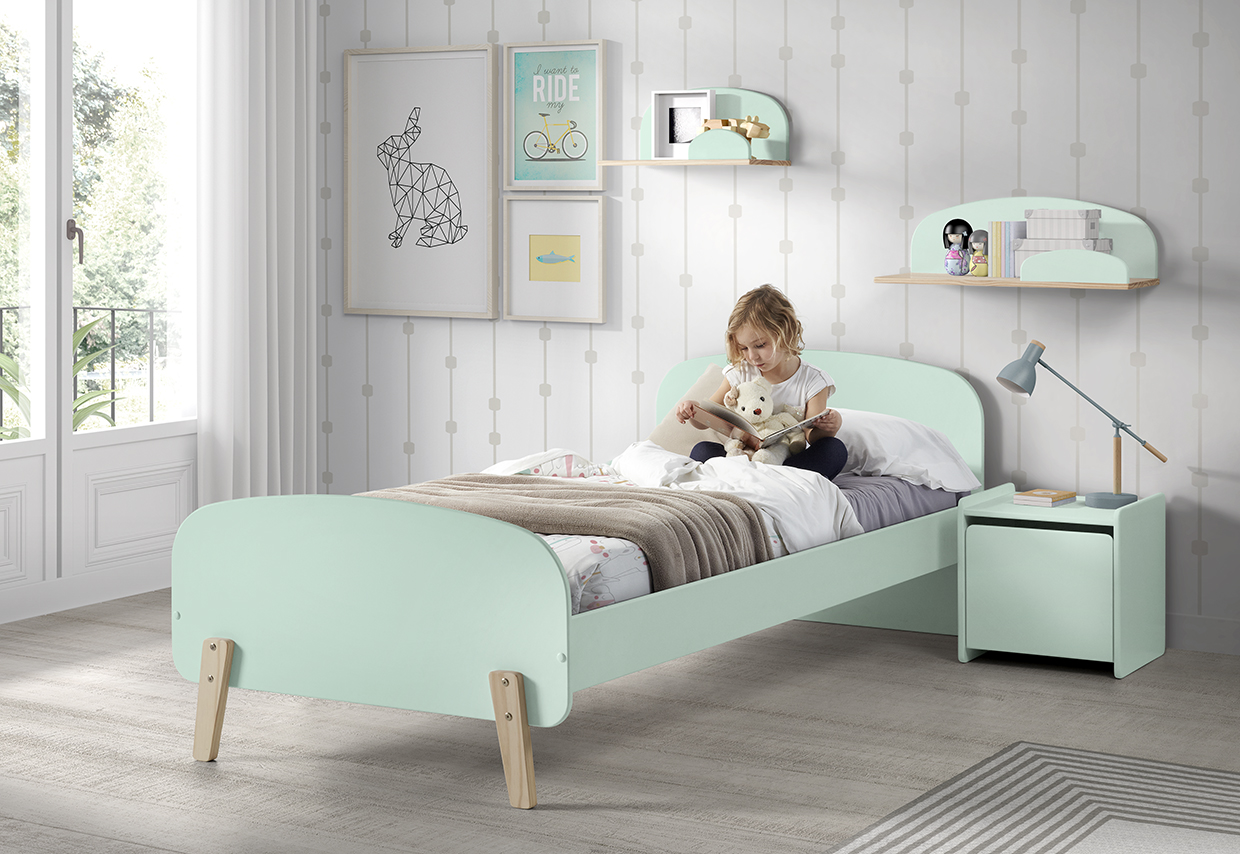 Table de chevet Kiddy avec espace de rangement - menthe - Image 5