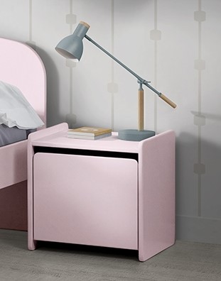 Table de chevet Kiddy avec espace de rangement - rose - Image 3