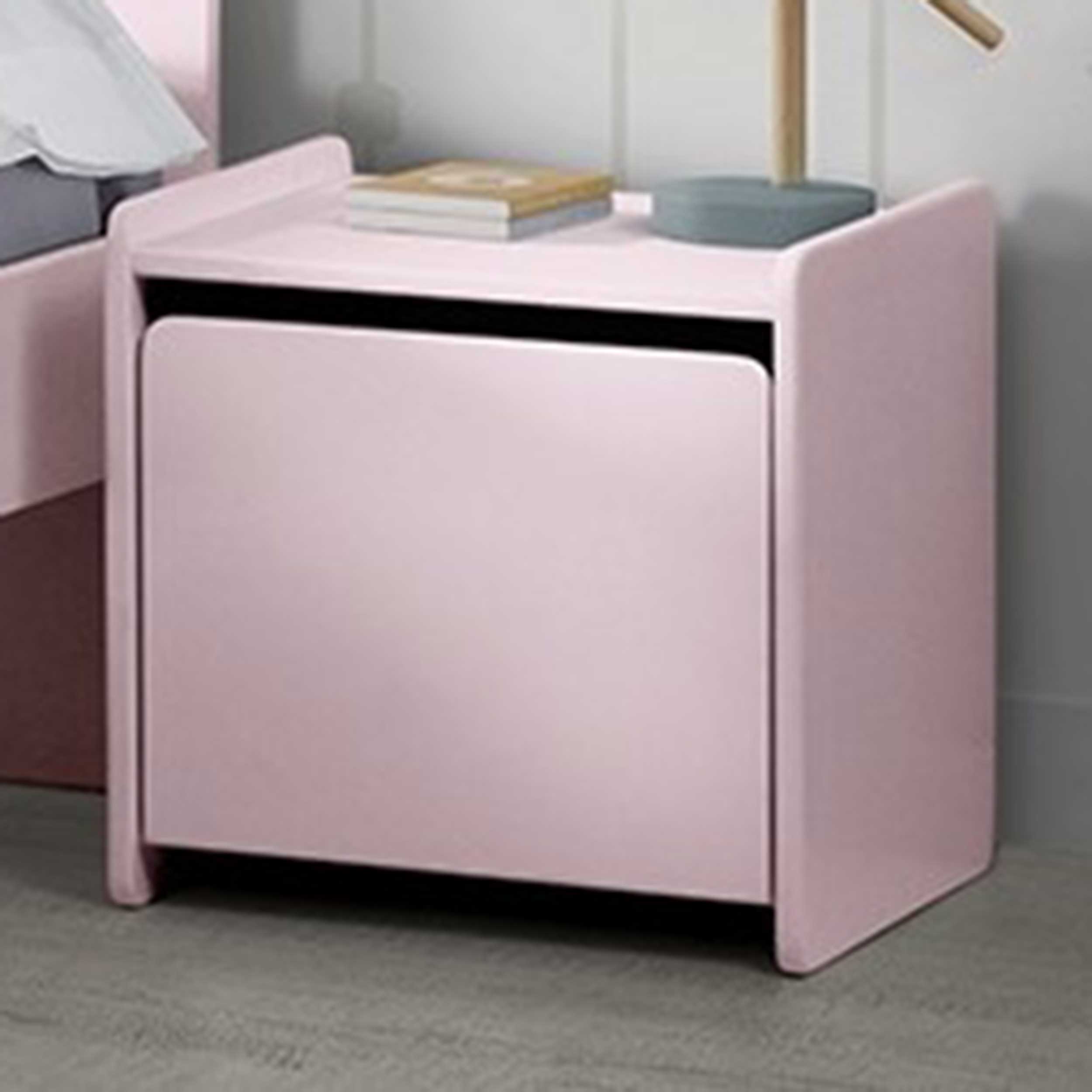 Table de chevet Kiddy avec espace de rangement - rose