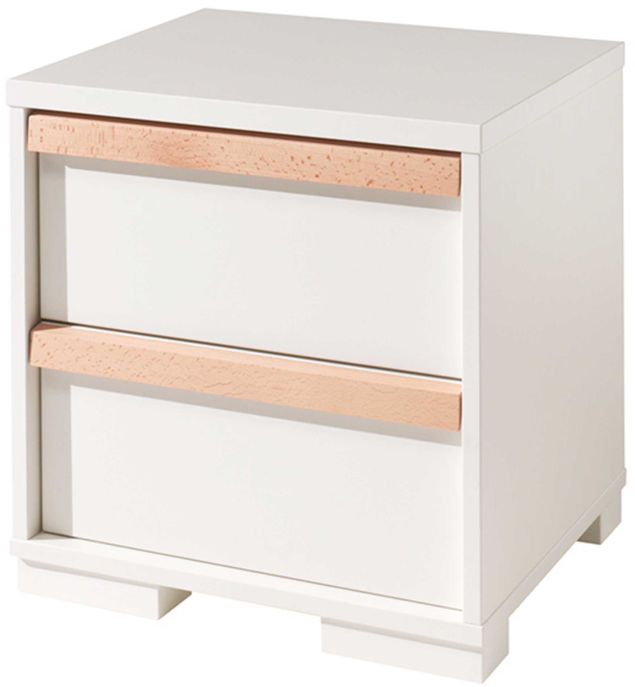 Table de chevet London 2 tiroirs - blanc - Image 2