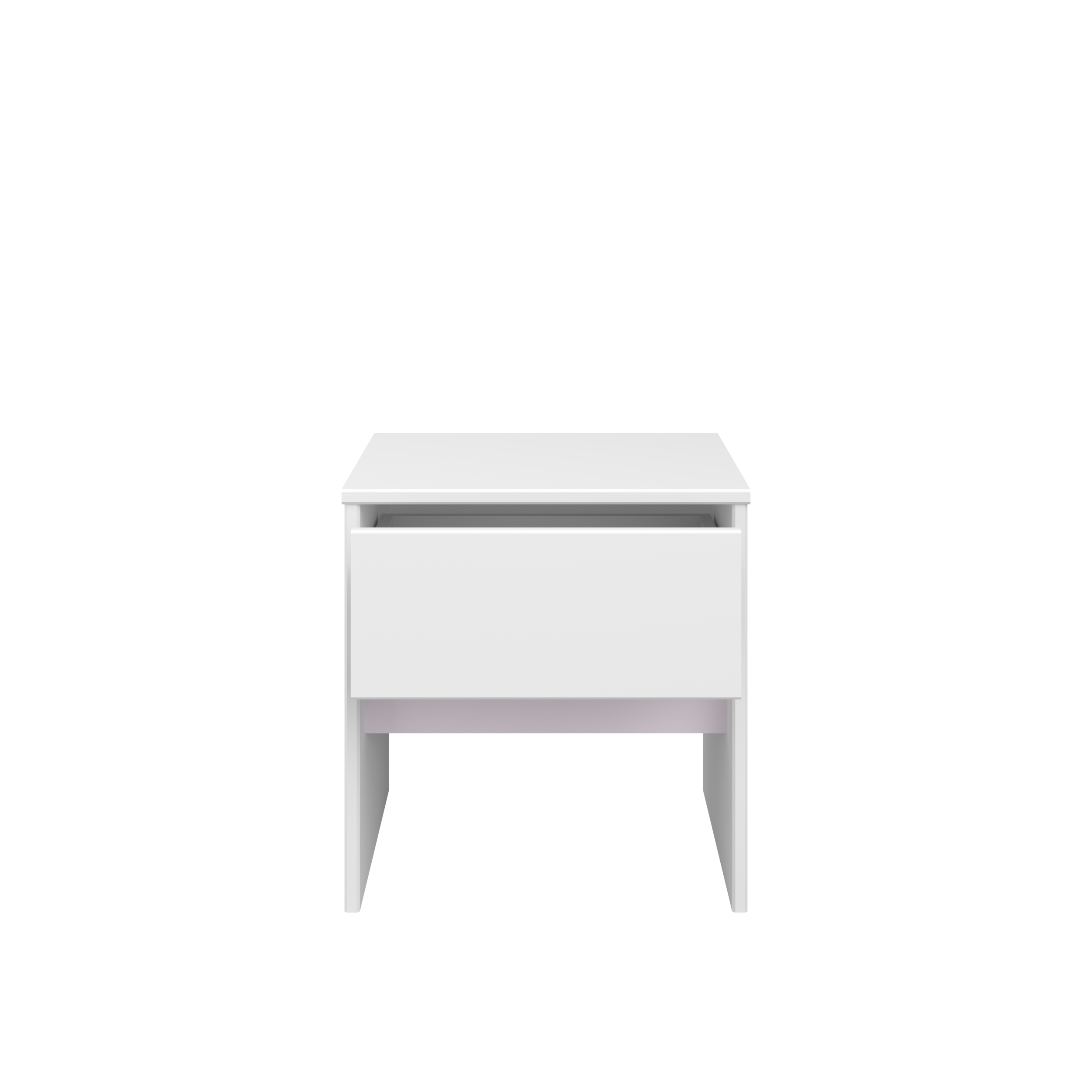 Table de chevet Rue avec 1 tiroir - blanc/gris ou blanc/rose - Image 5