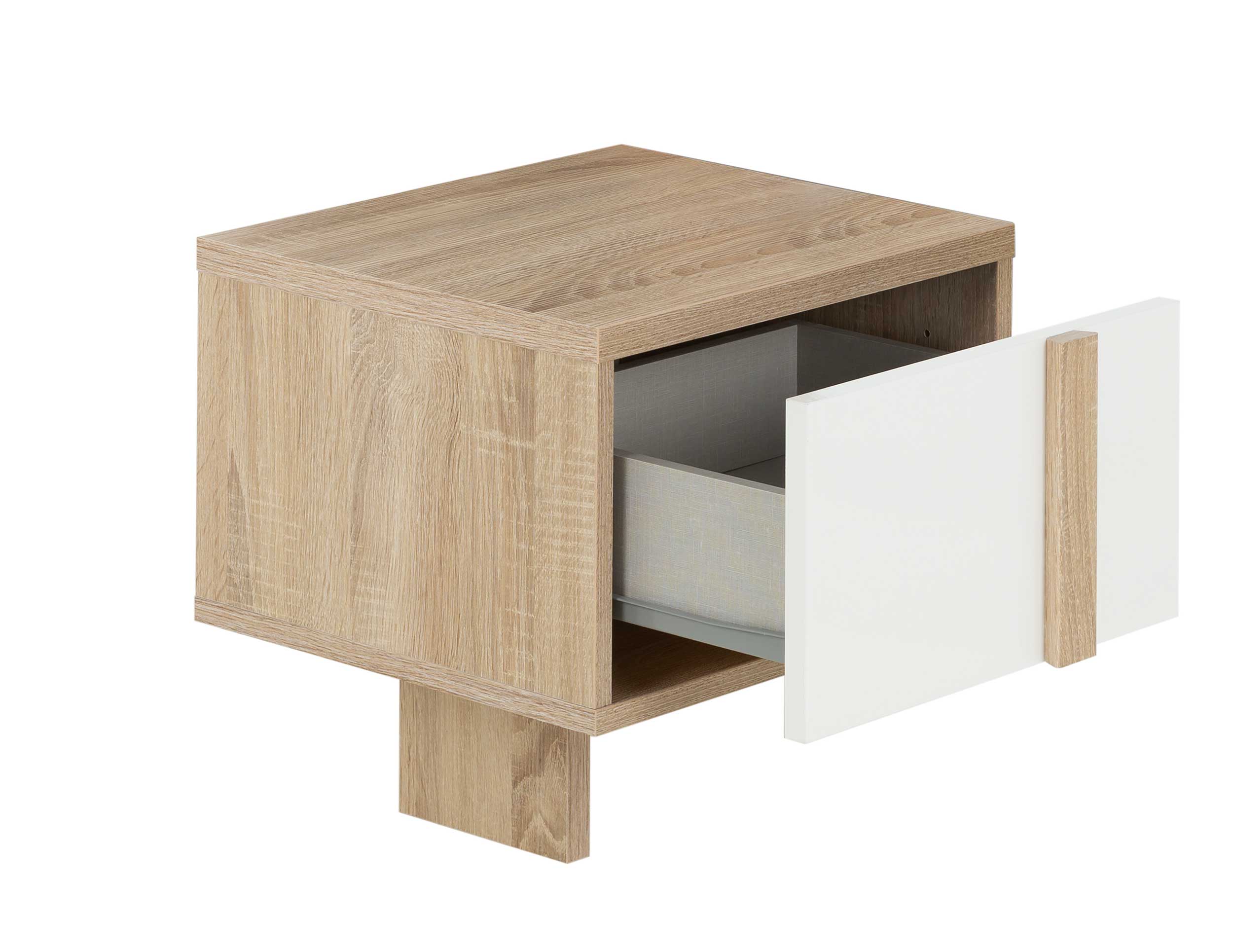 Table de chevet suspendue Alto 1 tiroir - chêne sonoma/blanc - Image 2