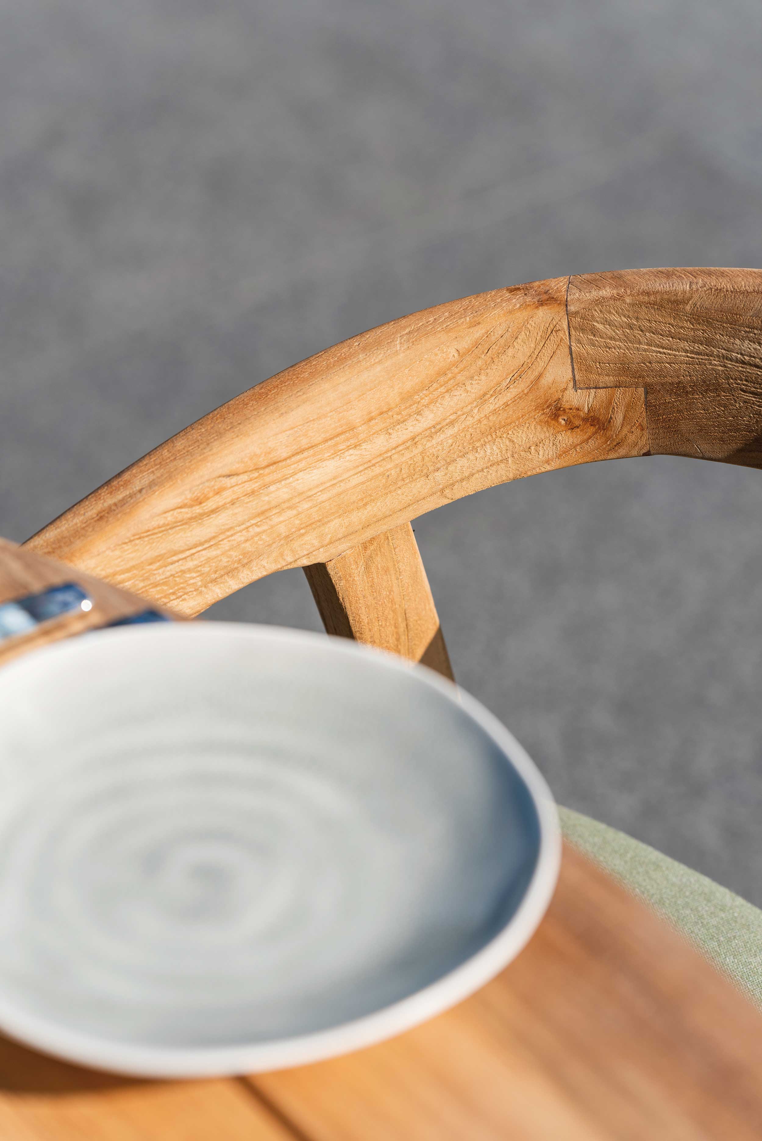 Table de jardin Java Ø165 - teck - Image 3