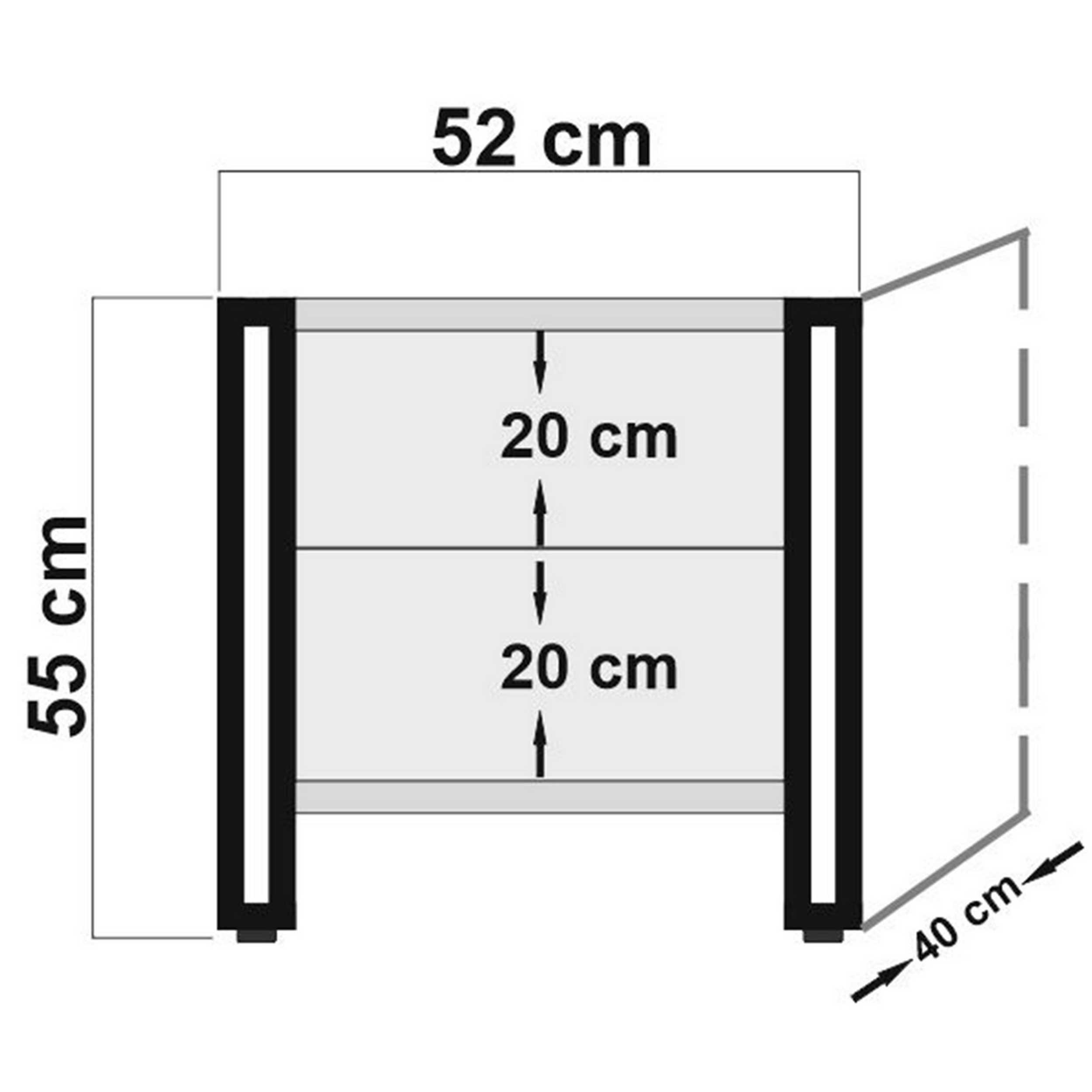 Table de nuit polyvalente | Moderne et fonctionnelle | Pin atlantique noir - Image 2